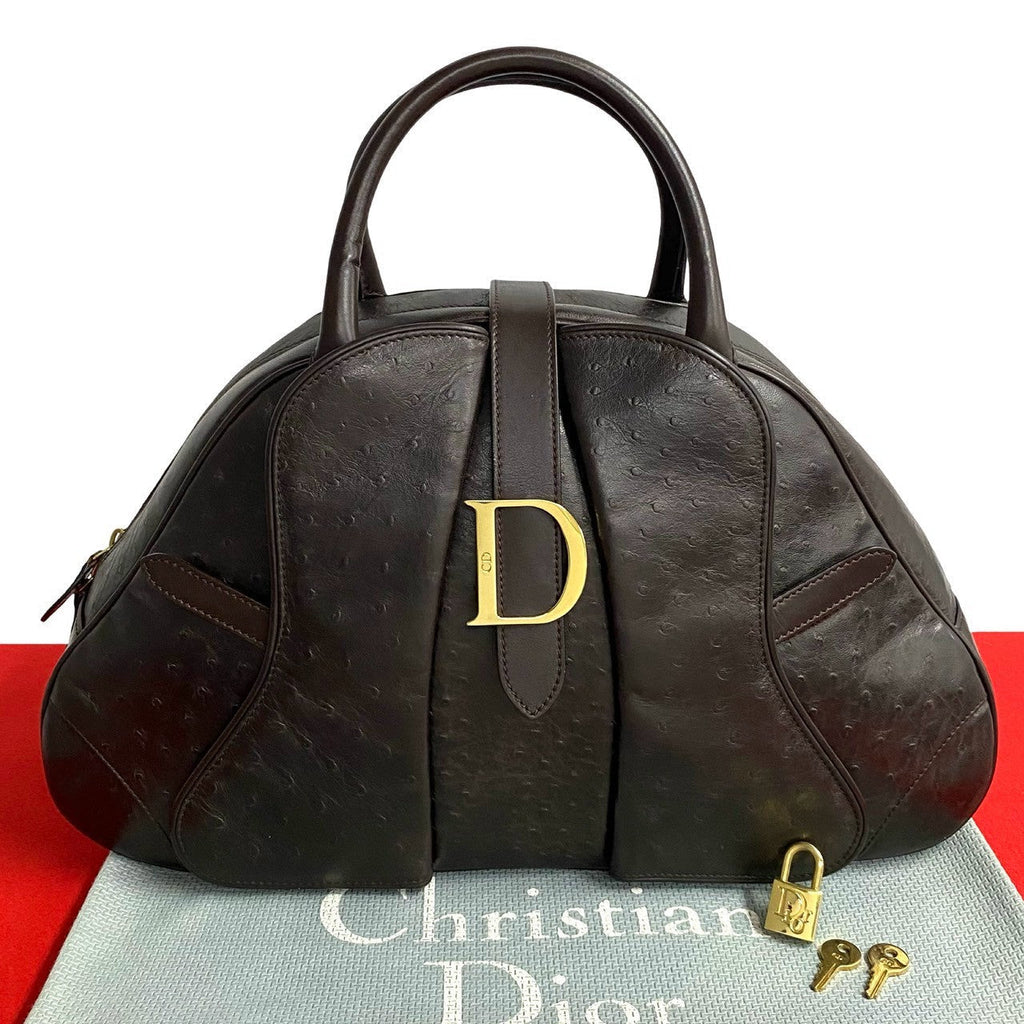 Christian Dior Ostrich Handbag