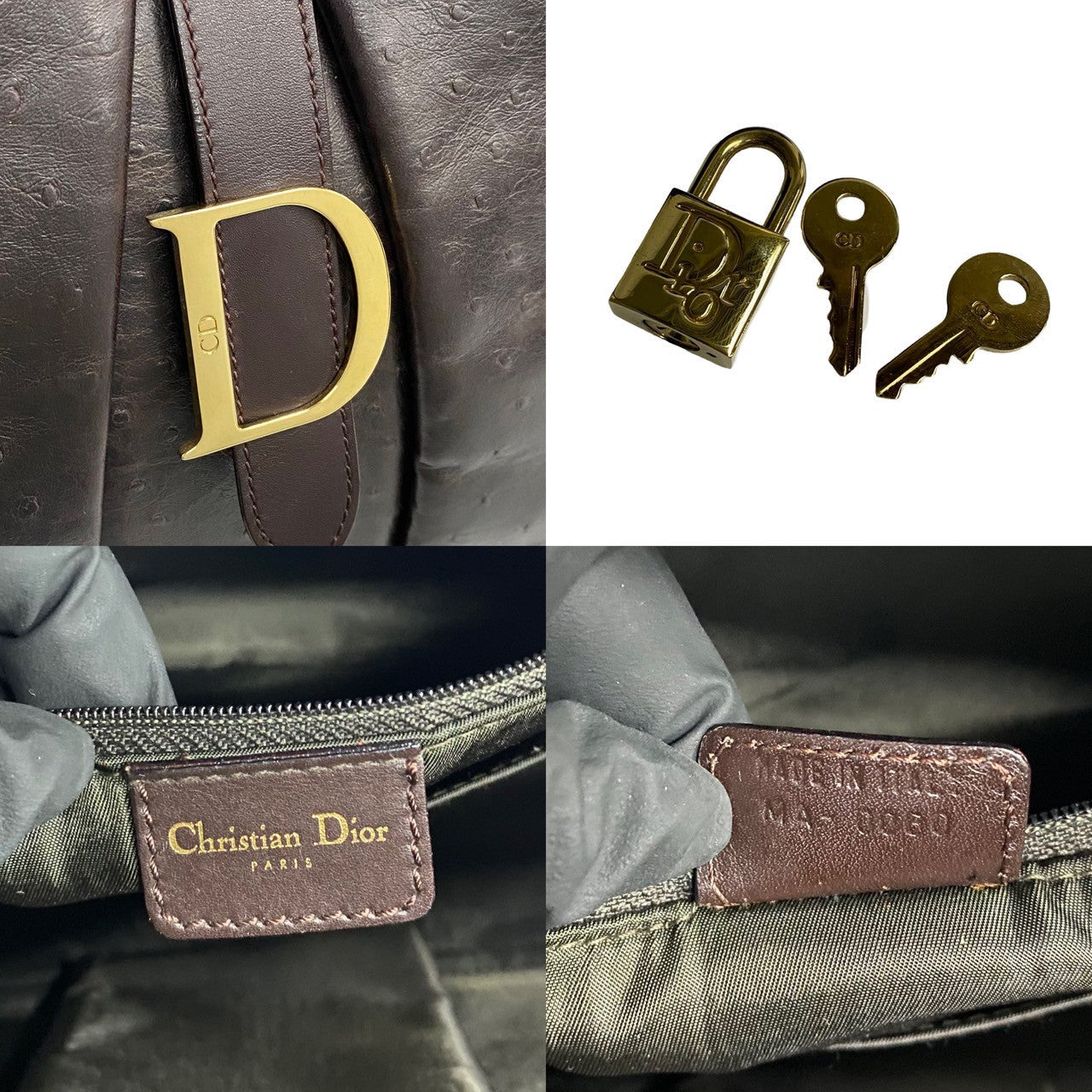 Christian Dior Ostrich Handbag