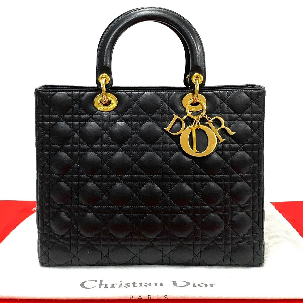 Christian Dior Lady Dior Leather Handbag