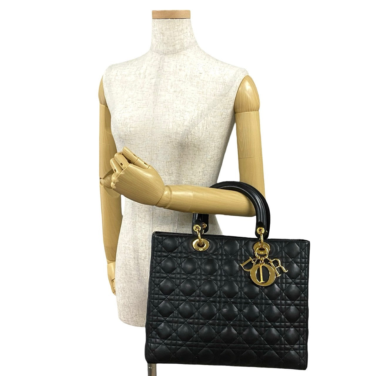 Christian Dior Lady Dior Leather Handbag