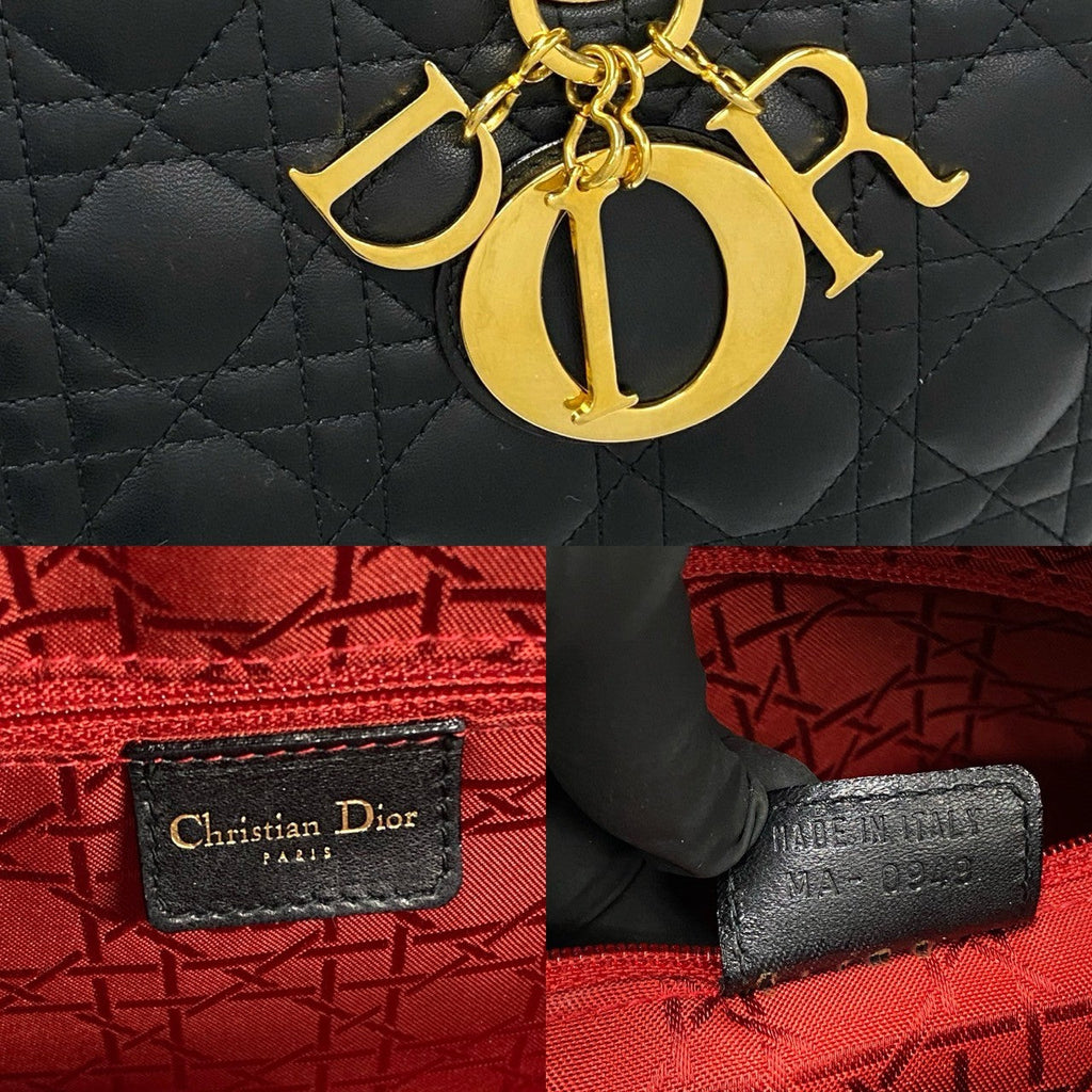 Christian Dior Lady Dior Leather Handbag