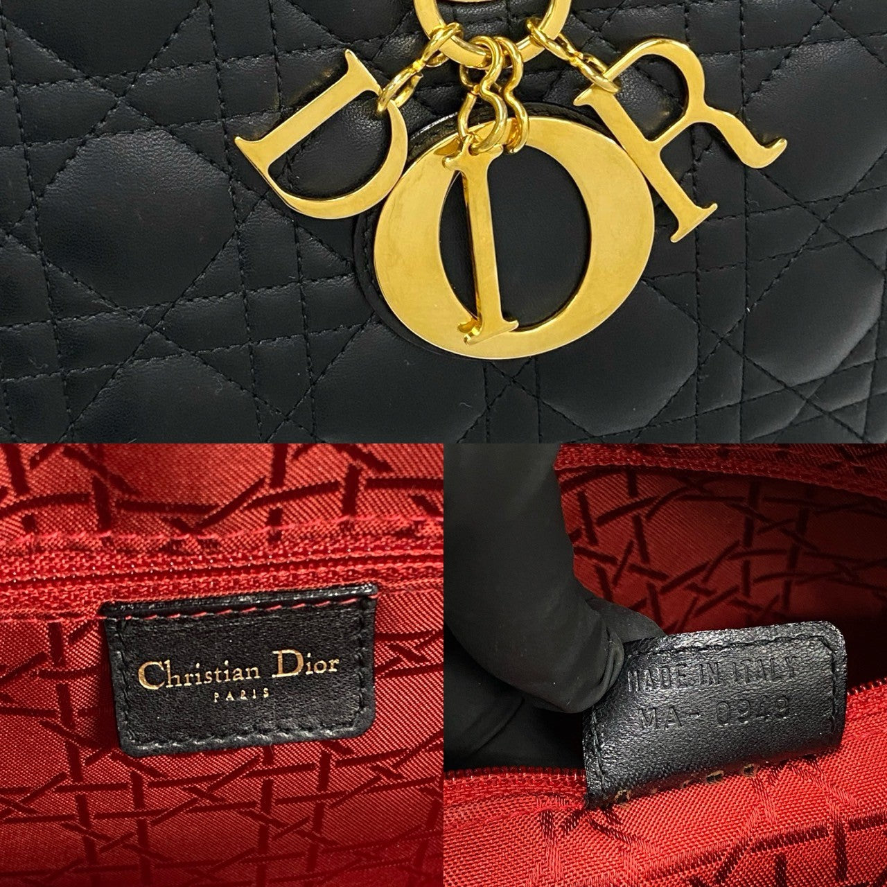 Christian Dior Lady Dior Leather Handbag