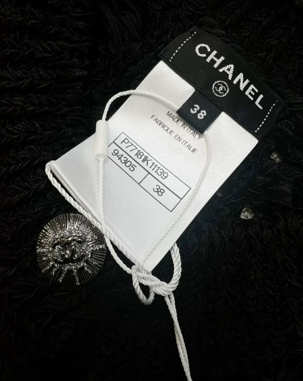 Chanel 24S Black Knitted igan