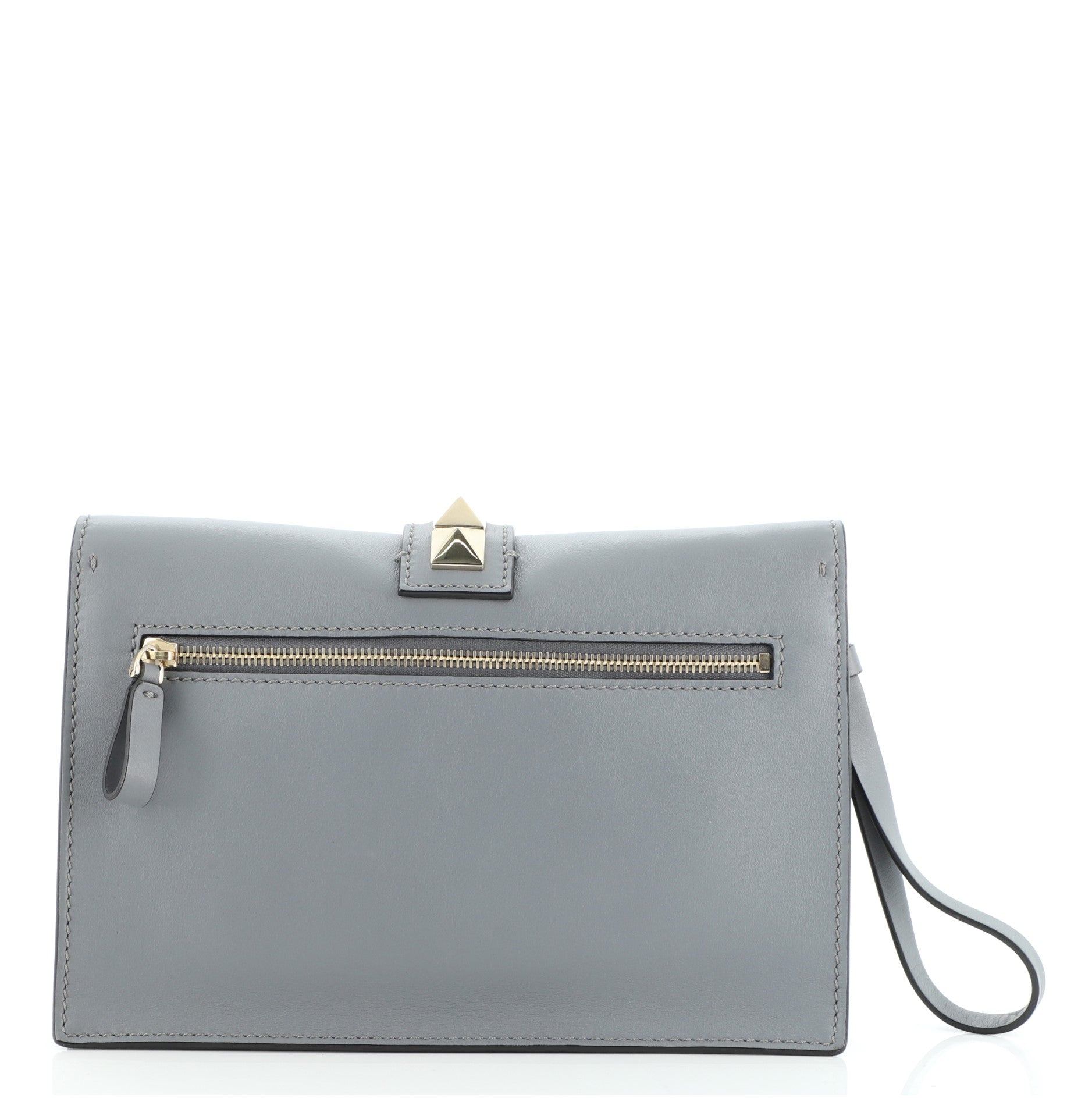 Glam Lock Clutch Leather