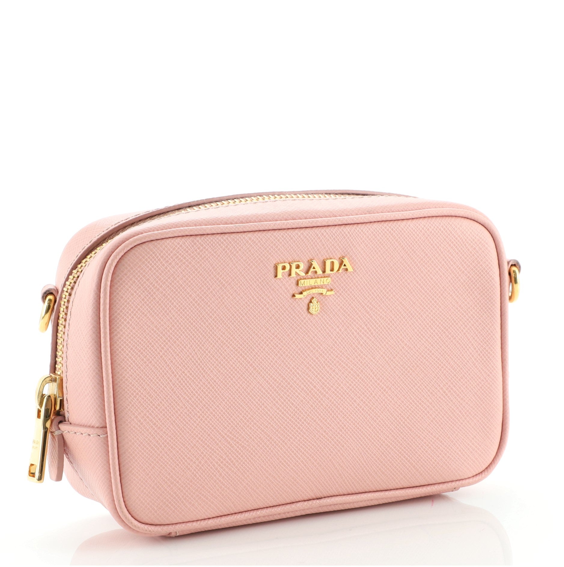 Zip Crossbody Bag Saffiano Leather Mini