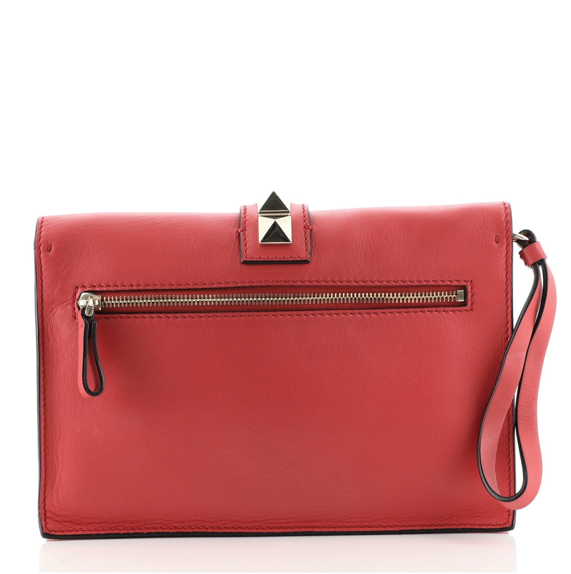 Glam Lock Clutch Leather