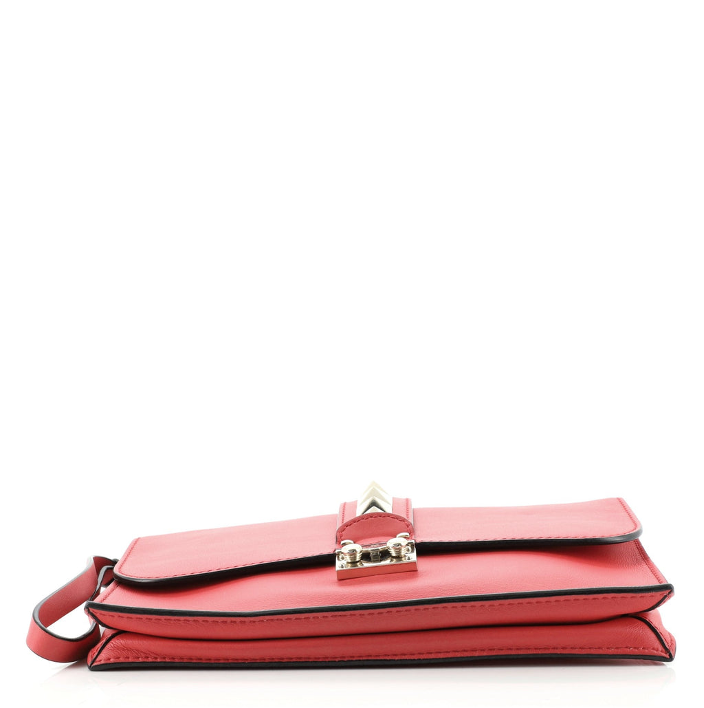 Glam Lock Clutch Leather