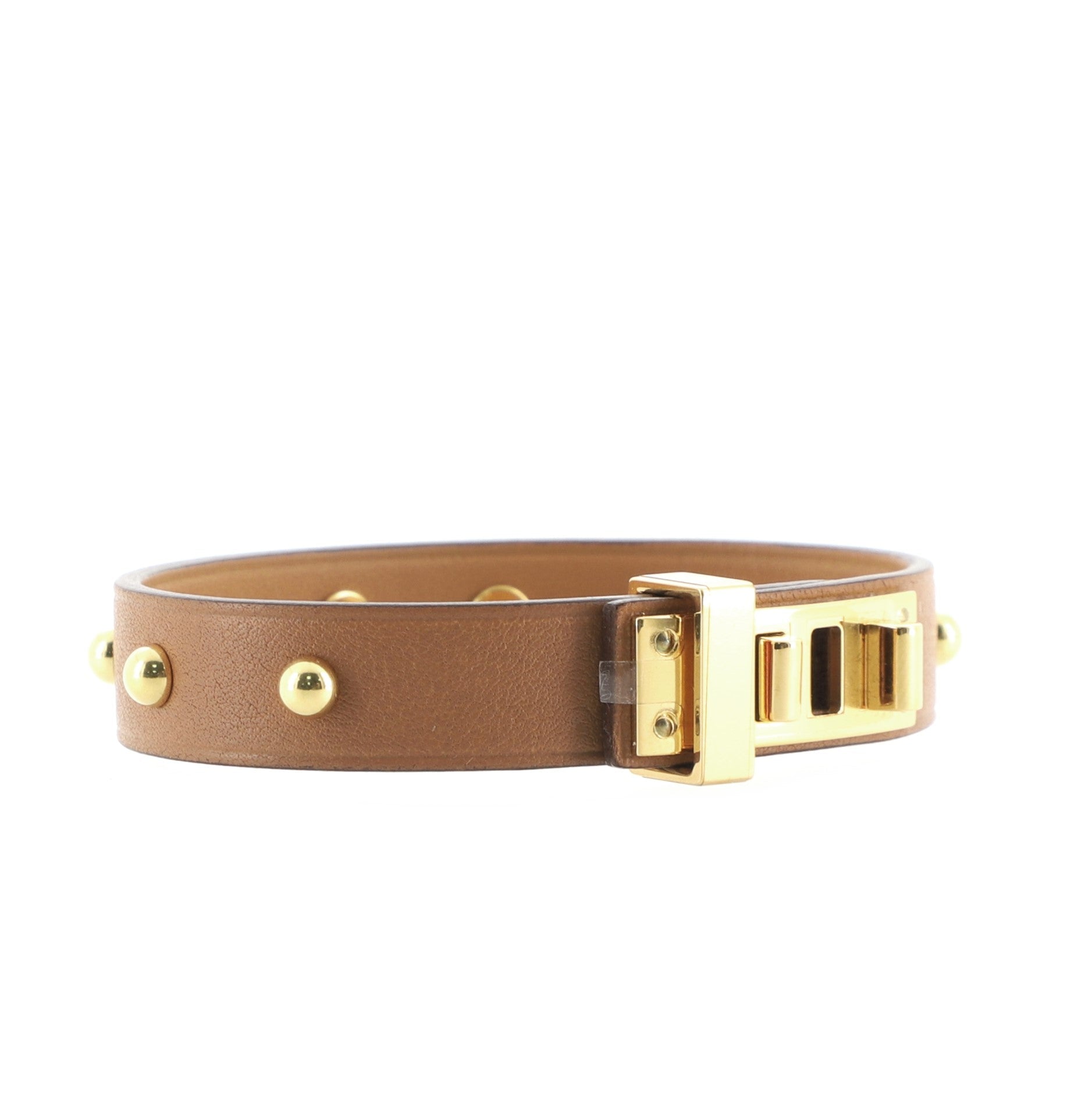 Mini Dog Clous Ronds Bracelet Leather