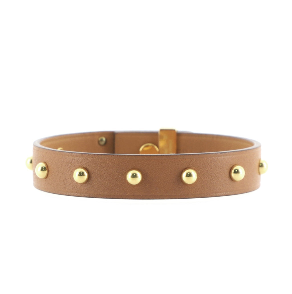Mini Dog Clous Ronds Bracelet Leather