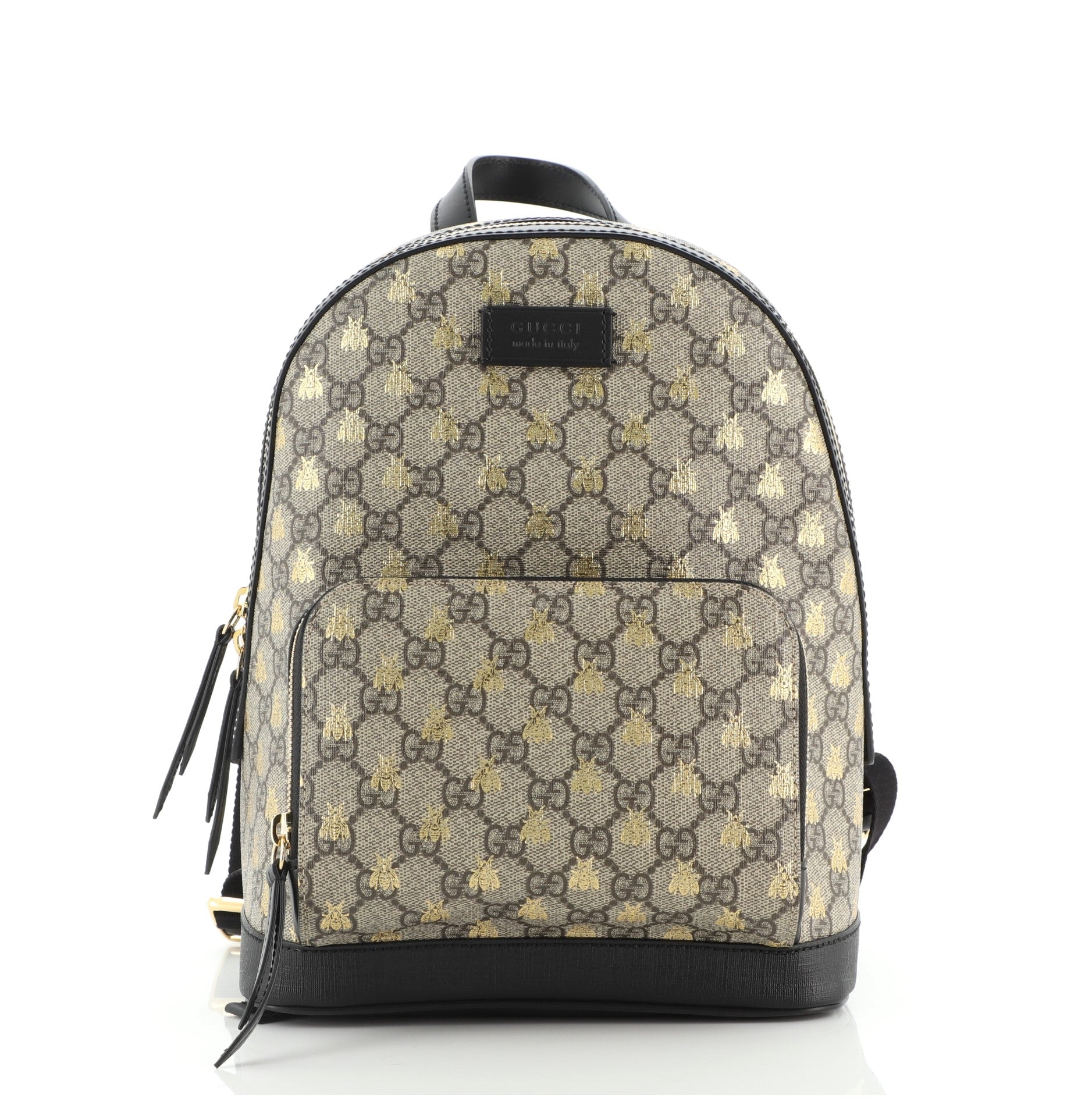 Zip Pocket Backpack Printed GG Coated Canvas Mini