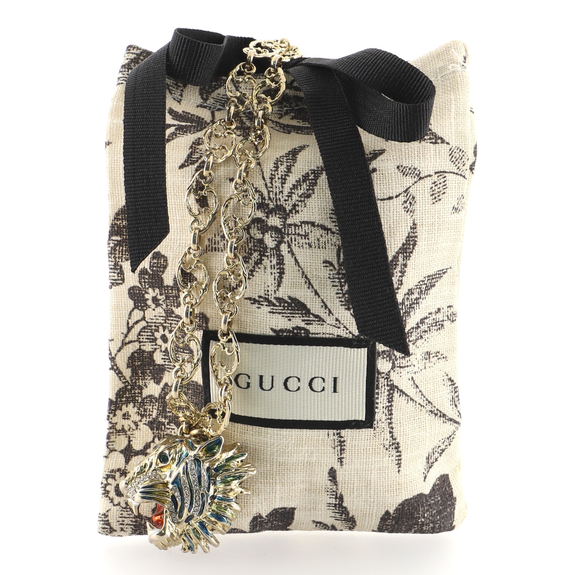 Rajah Pendant Necklace Metal with Enamel and Crystal
