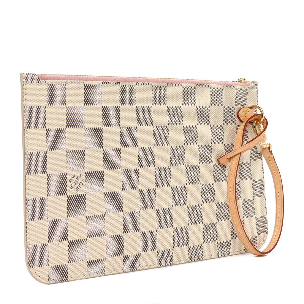 Damier Azur Neverfull MM GM Pochette Rose Ballerine