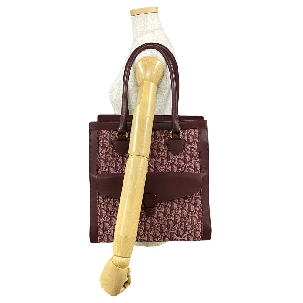 Christian Dior Trotter Canvas Leather Tote Bag