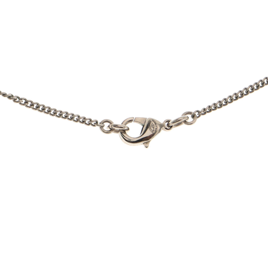 CC Pendant Necklace Crystal Embellished Metal