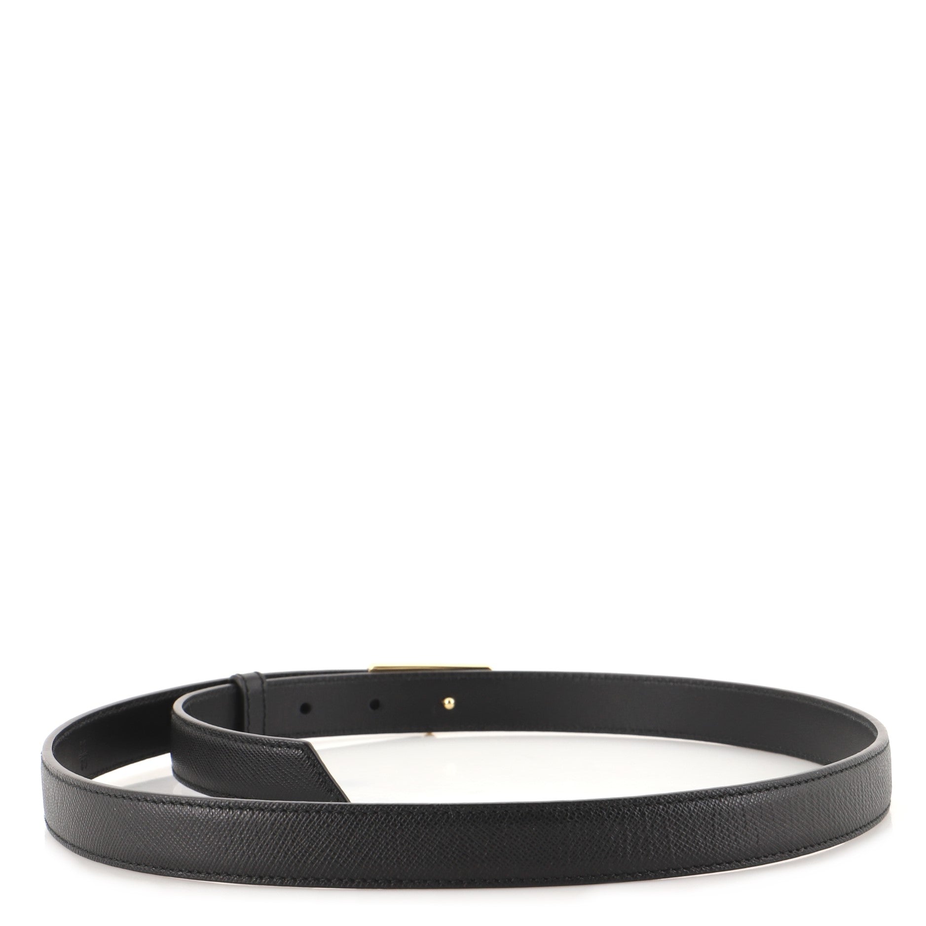 Logo Belt Saffiano Leather Thin 80