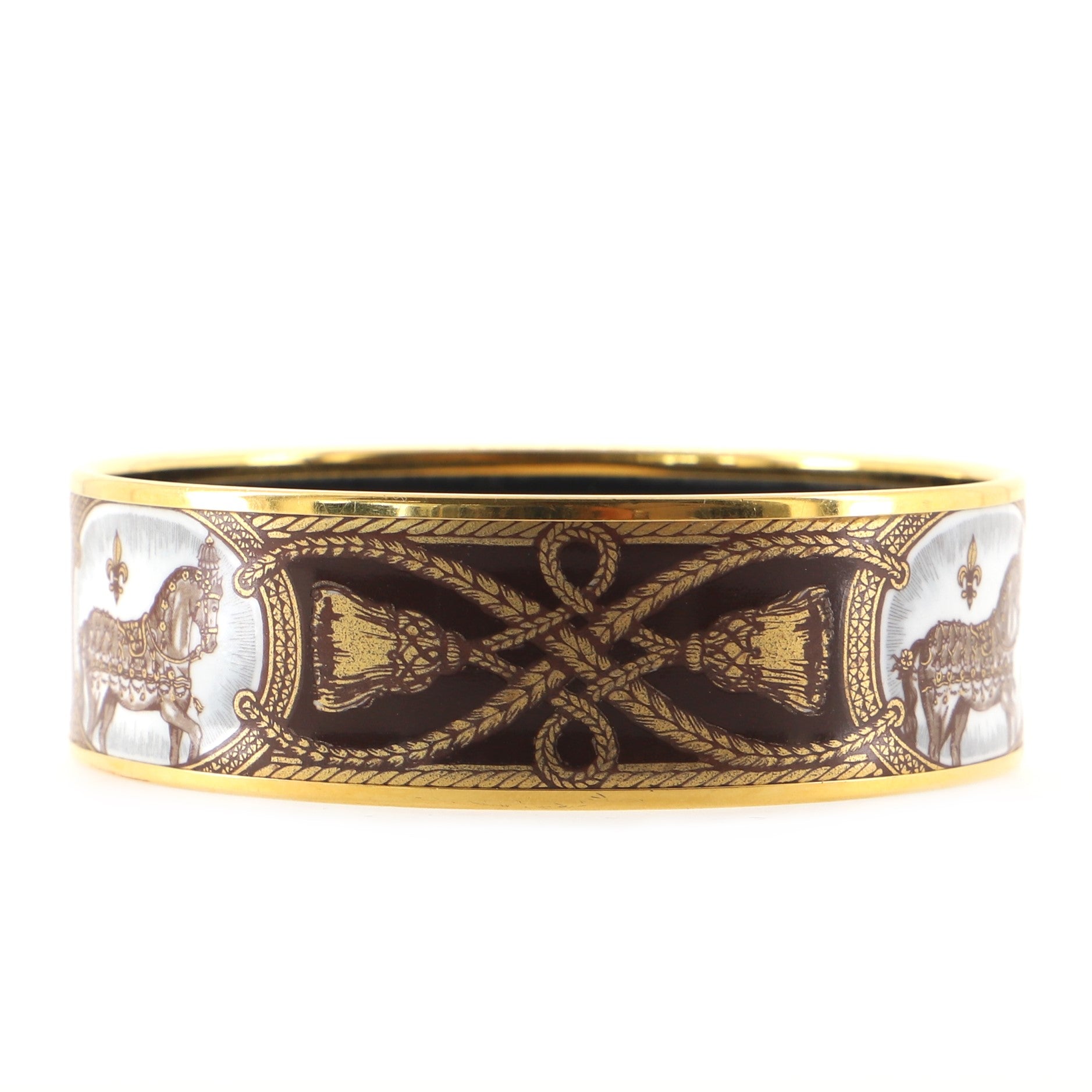Bangle Bracelet Printed Enamel Wide