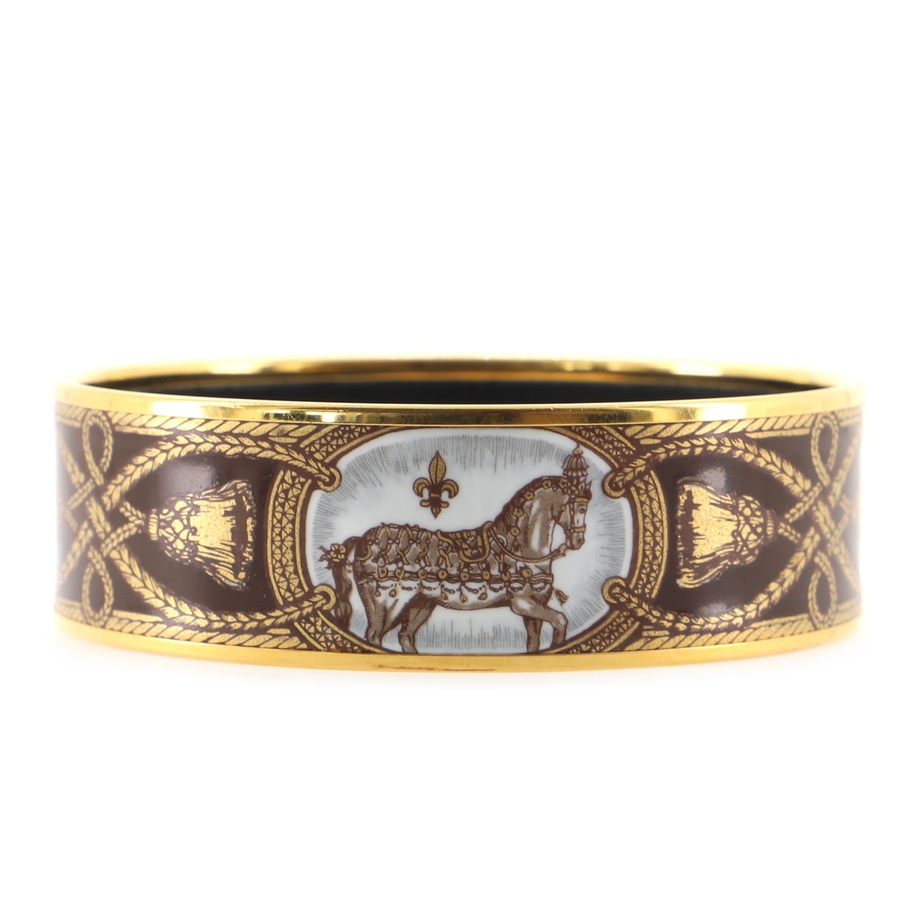 Bangle Bracelet Printed Enamel Wide