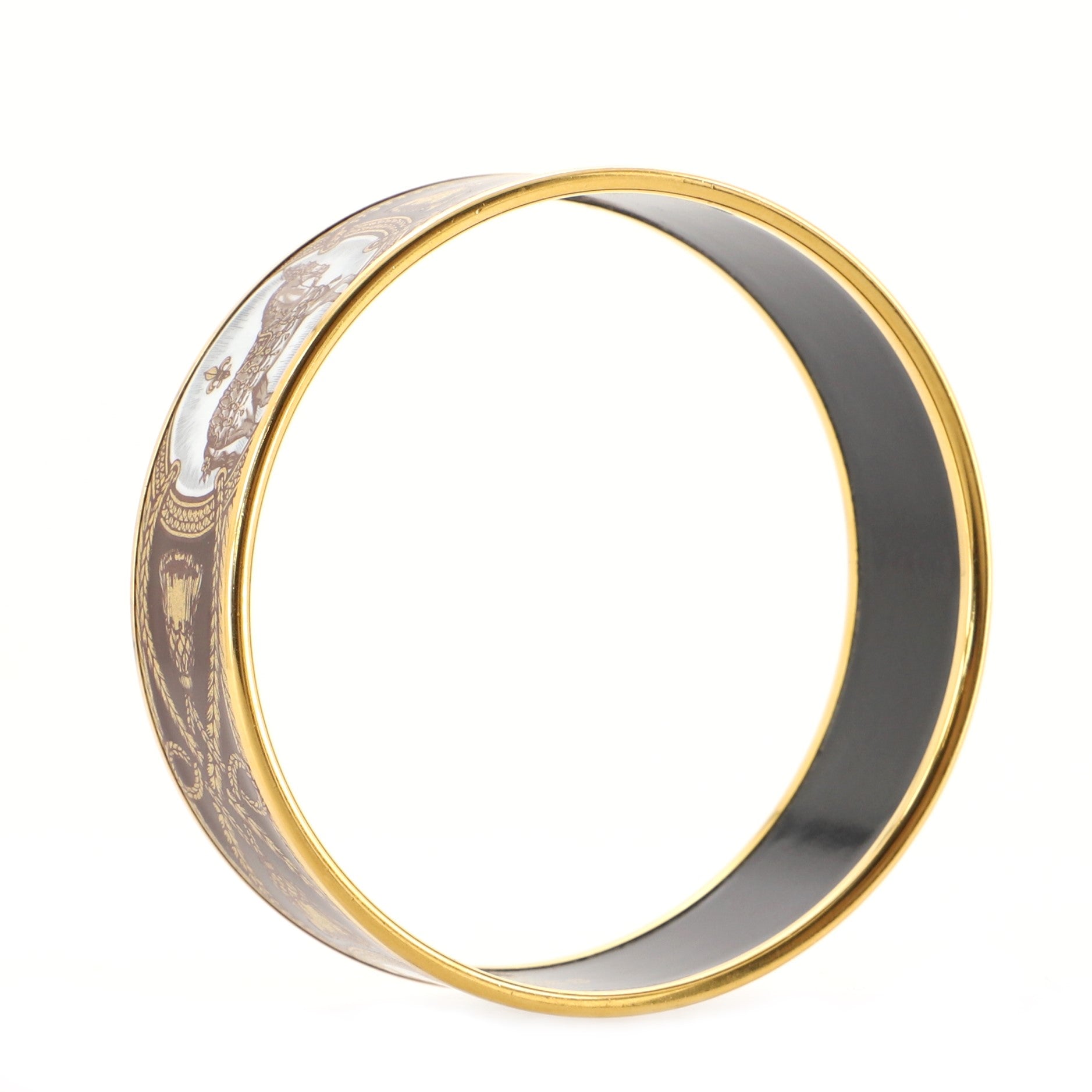 Bangle Bracelet Printed Enamel Wide