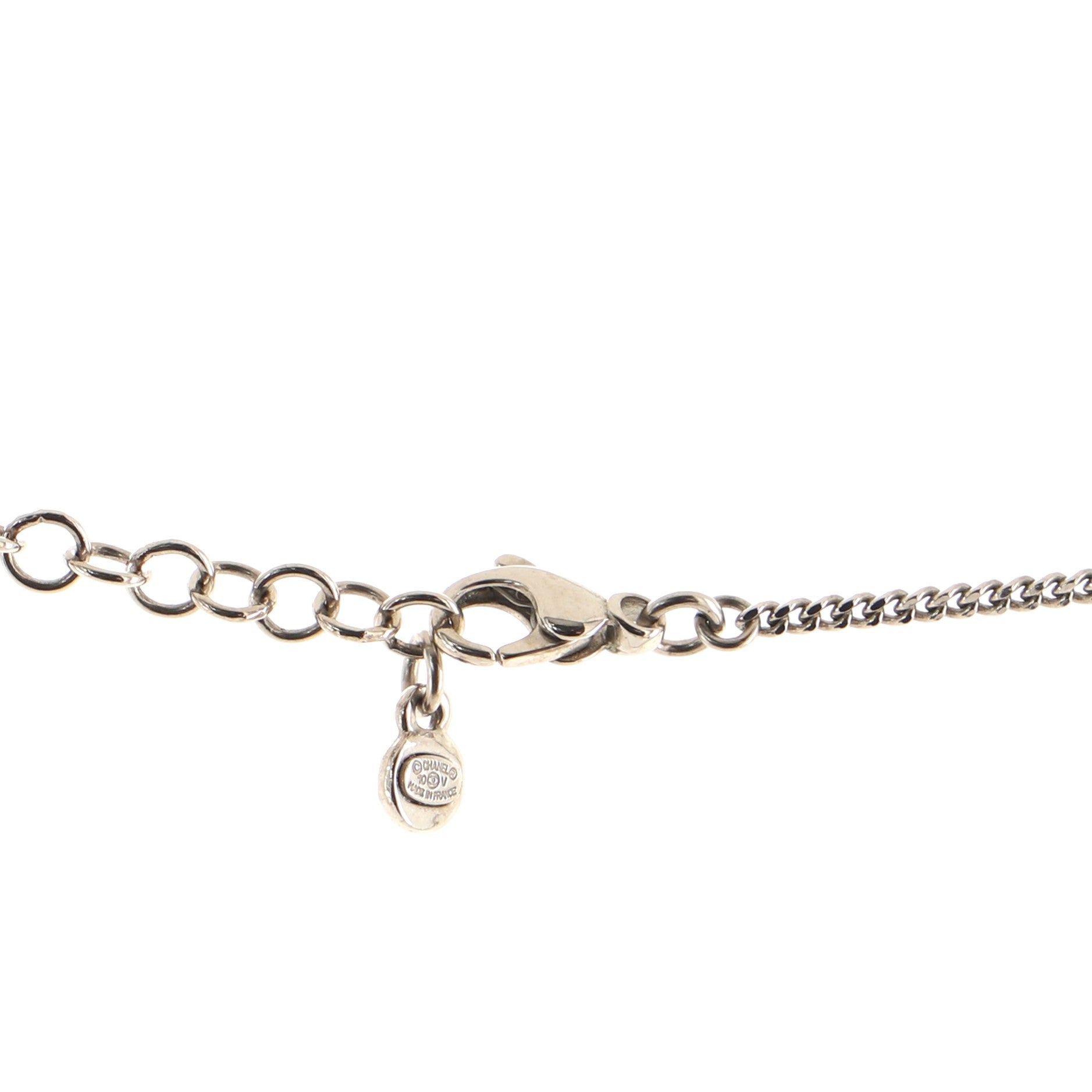 CC Cluster Pendant Necklace Crystal Embellished Metal