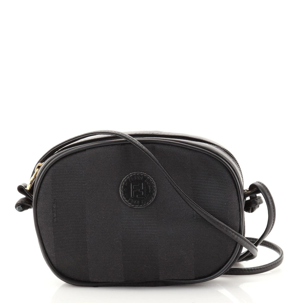 Vintage Round Crossbody Bag Pequin Canvas Mini