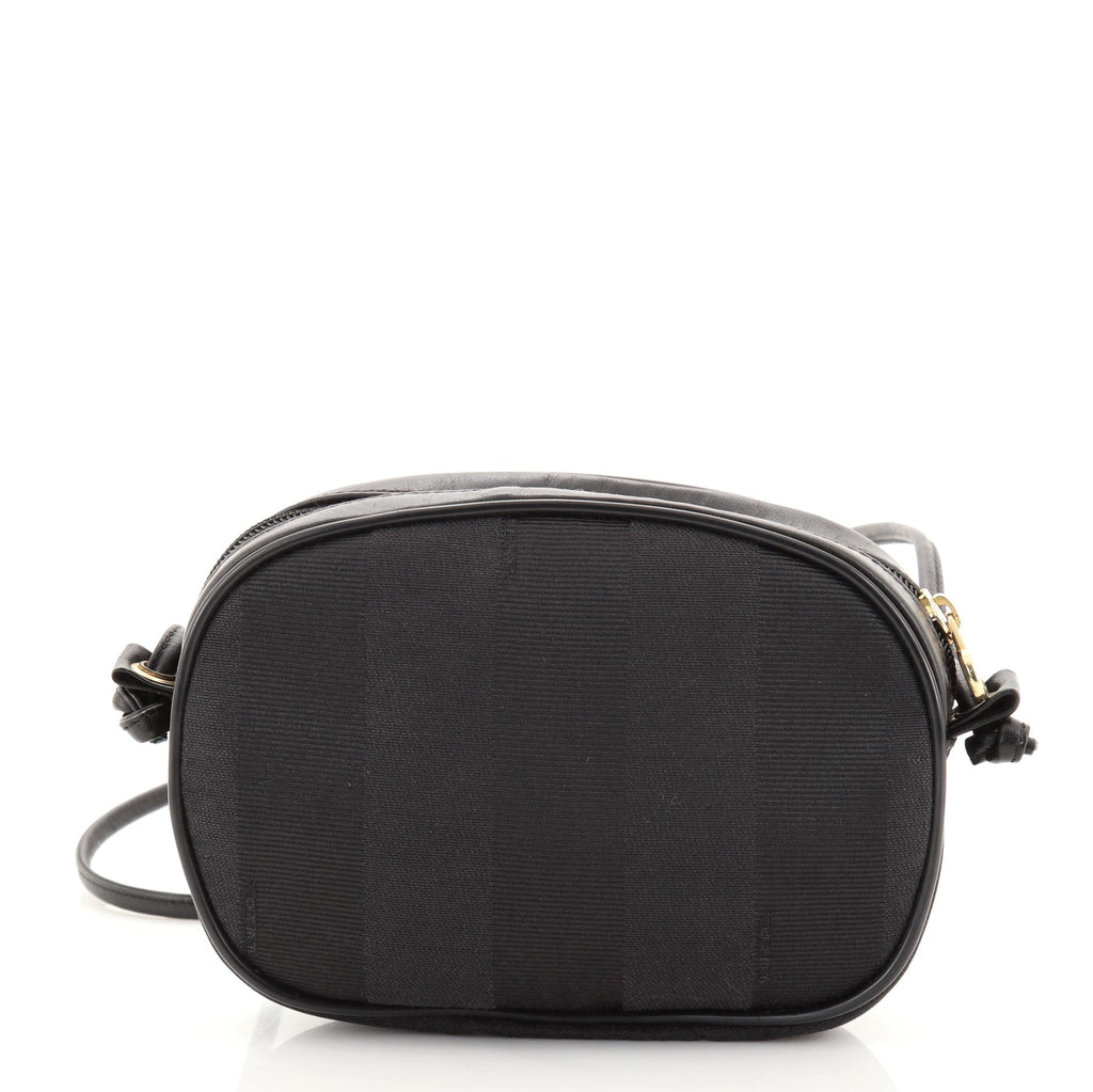 Vintage Round Crossbody Bag Pequin Canvas Mini