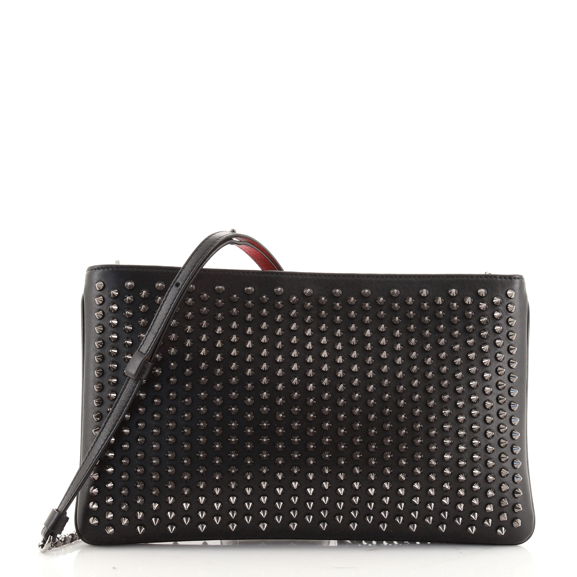 Loubiposh Clutch Spiked Leather