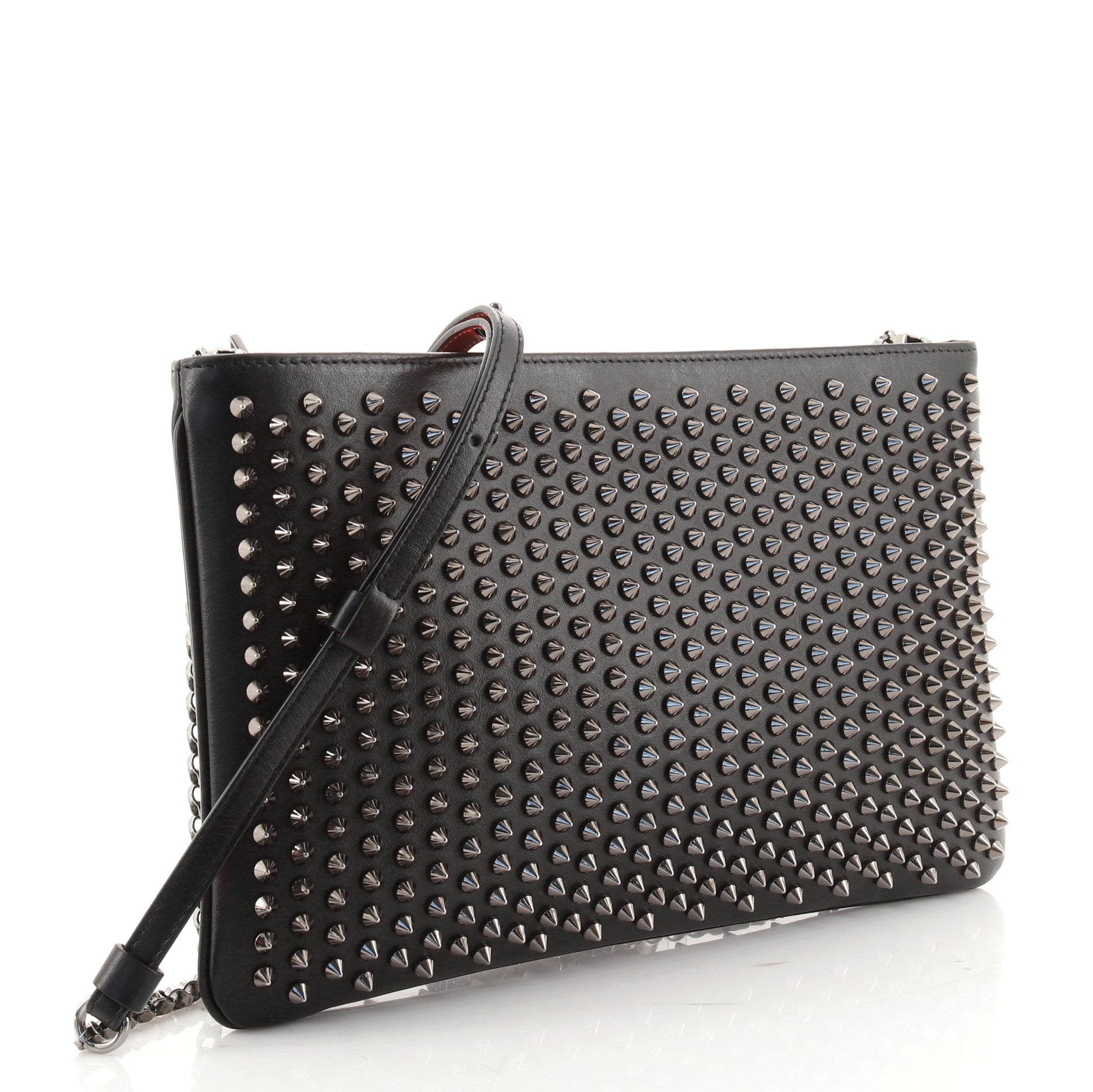 Loubiposh Clutch Spiked Leather