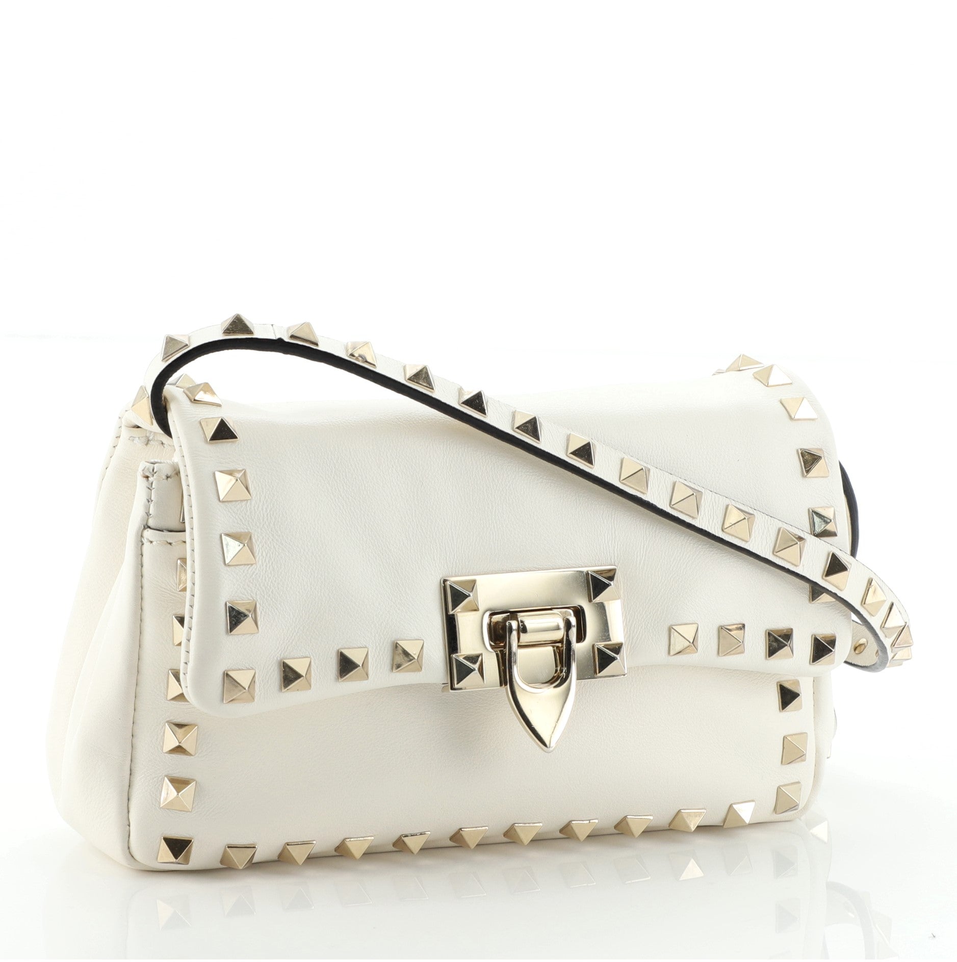 Rockstud Flip Lock Flap Bag Leather Mini