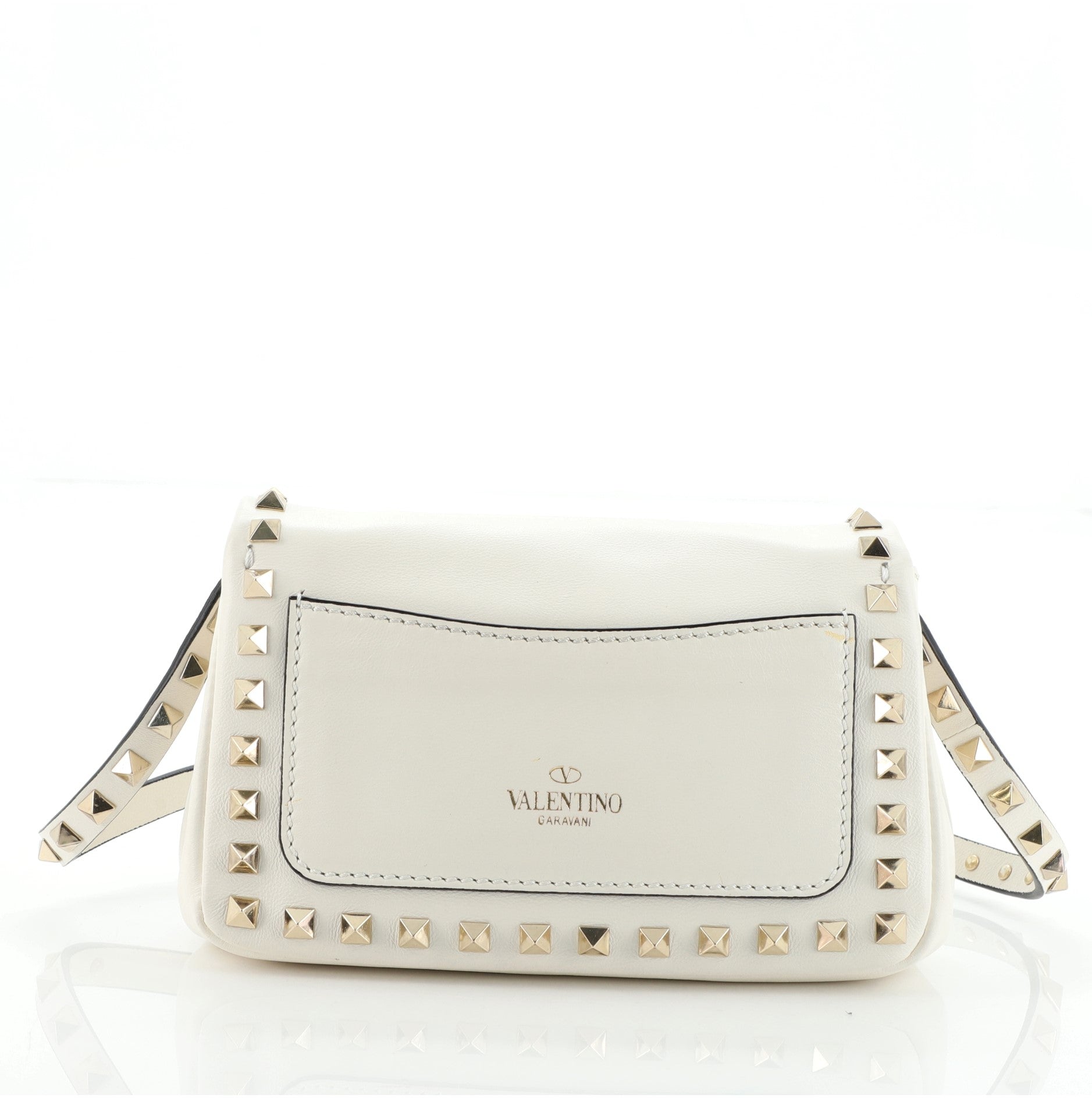 Rockstud Flip Lock Flap Bag Leather Mini