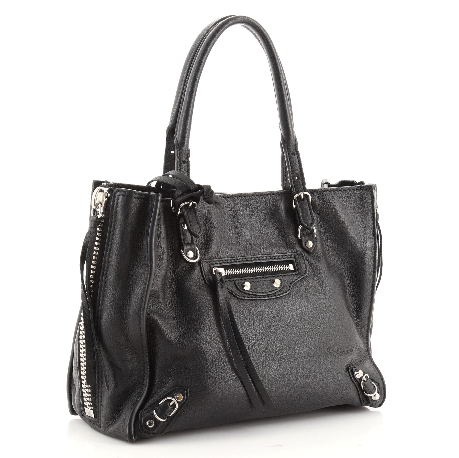 Papier A4 Zip Around Classic Studs Bag Leather Mini