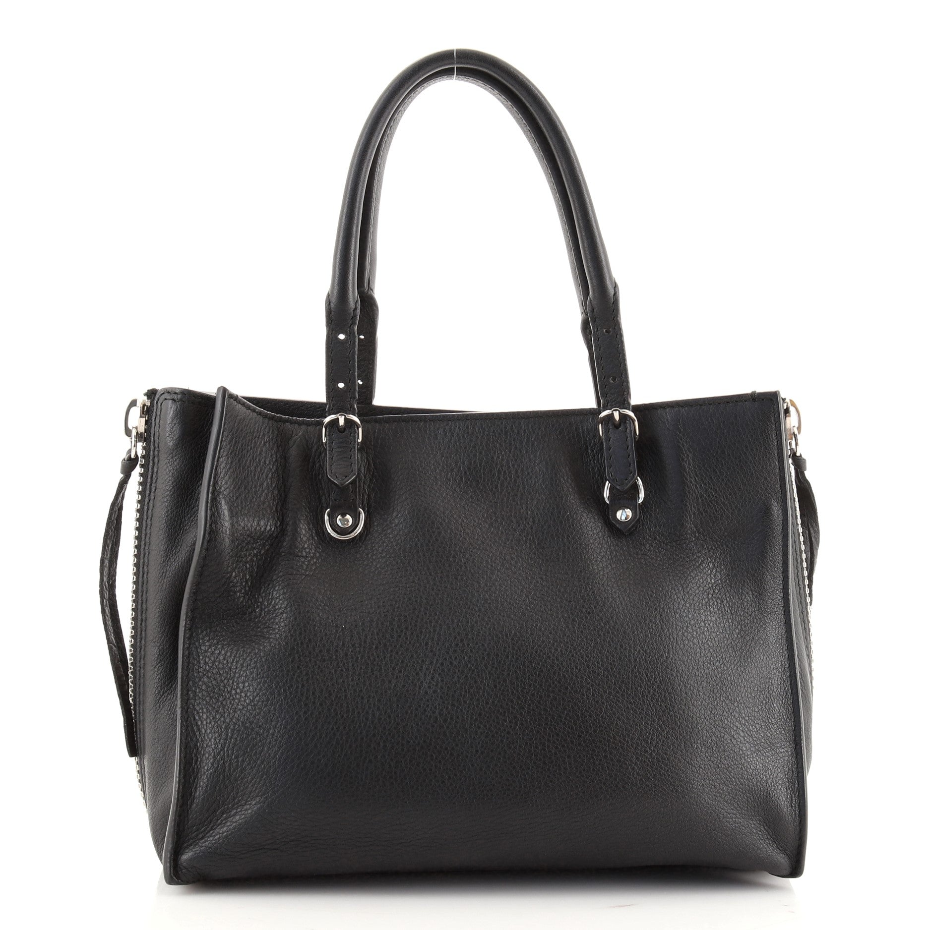 Papier A4 Zip Around Classic Studs Bag Leather Mini
