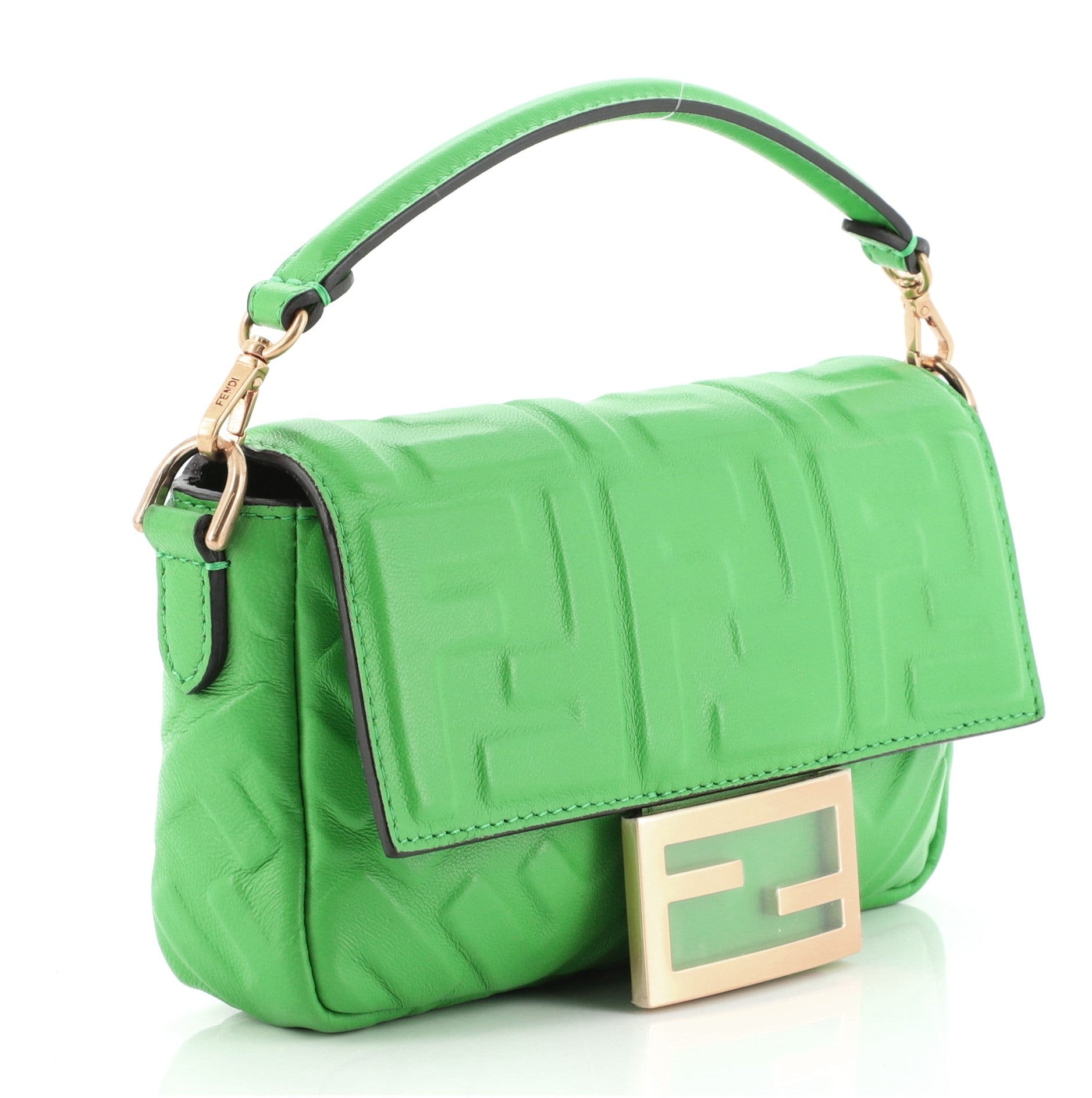 Baguette NM Bag Zucca Embossed Leather Mini