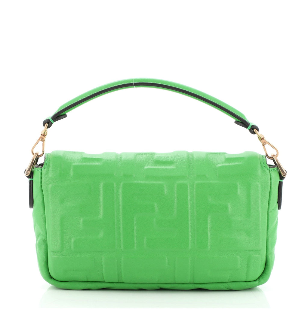 Baguette NM Bag Zucca Embossed Leather Mini