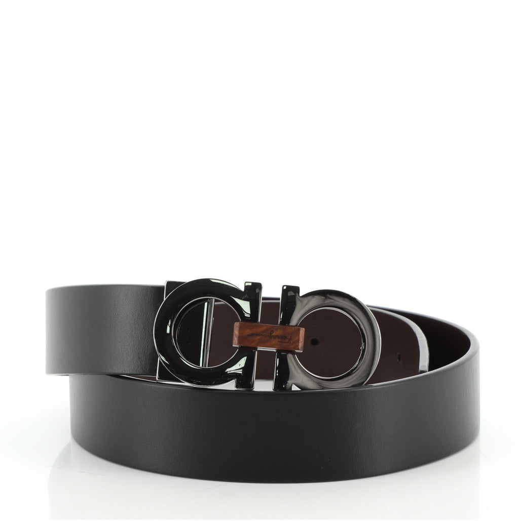 Gancini Reversible Belt Leather Wide 80