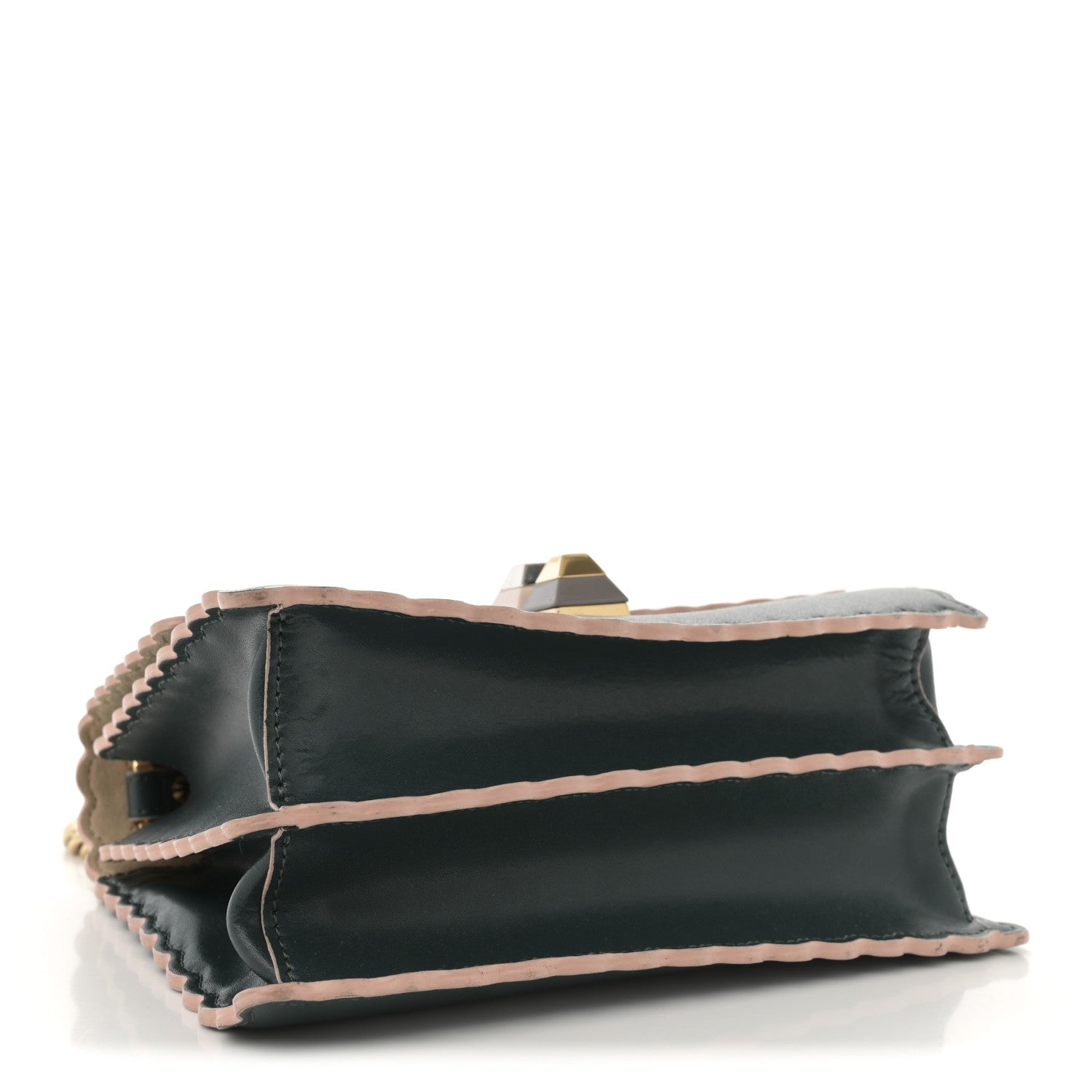 Vitello Liberty Scalloped Studded Small Kan I Shoulder Bag Amazzonia