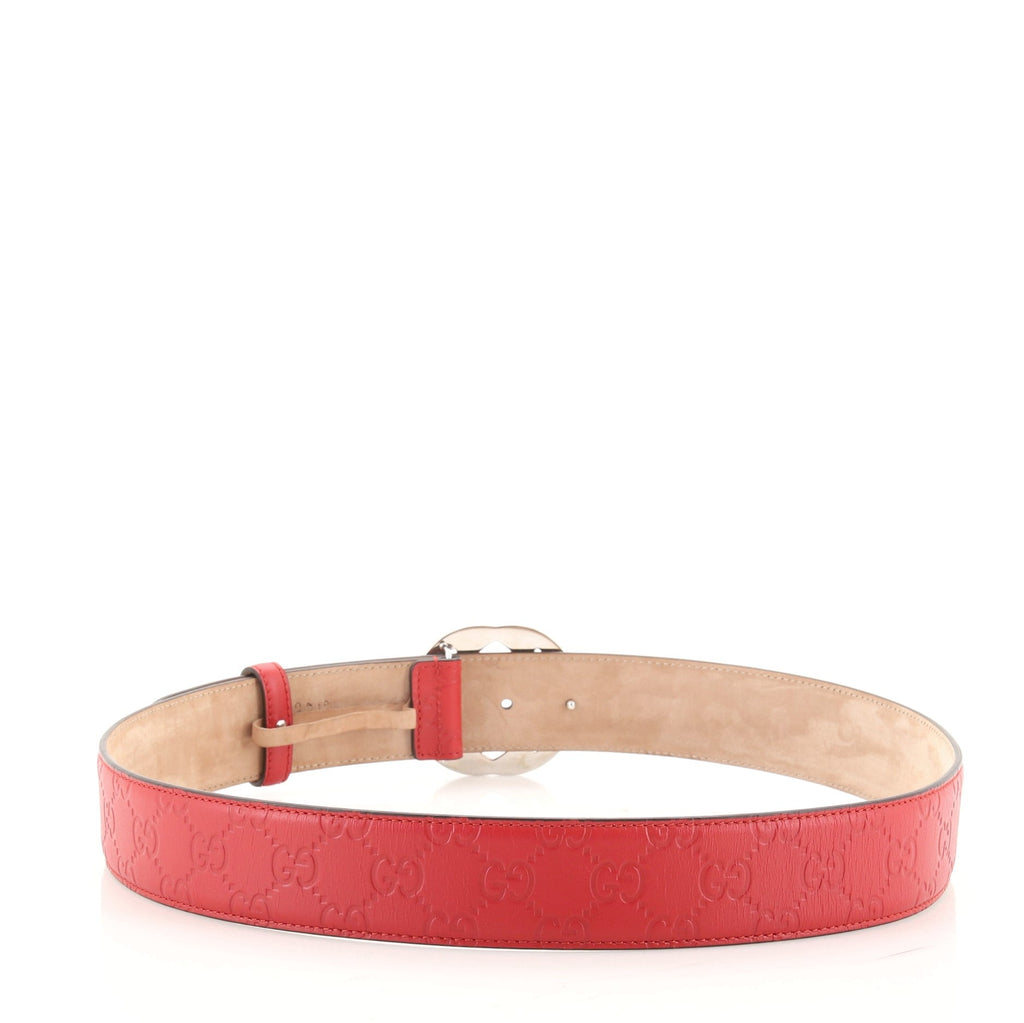 Interlocking G Belt Guccissima Leather Wide 95
