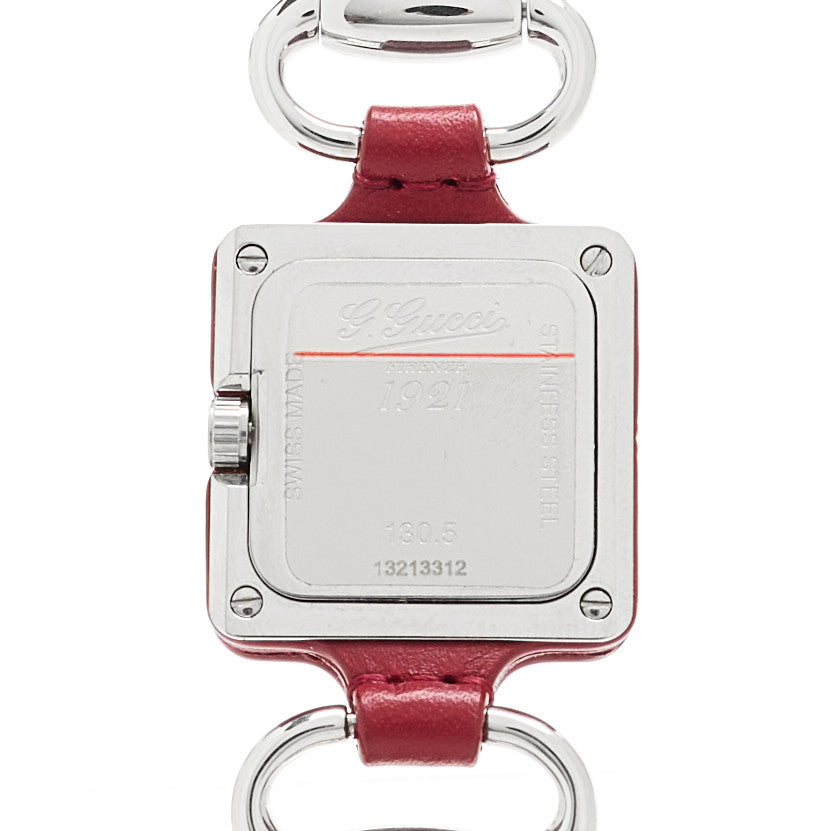 Stainless Steel Calfskin 1921 Pendant Quartz Watch Red