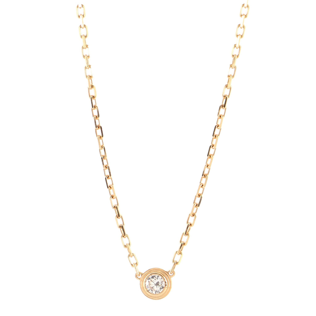 Diamants Legers Pendant Necklace 18K Rose Gold with Diamond Small