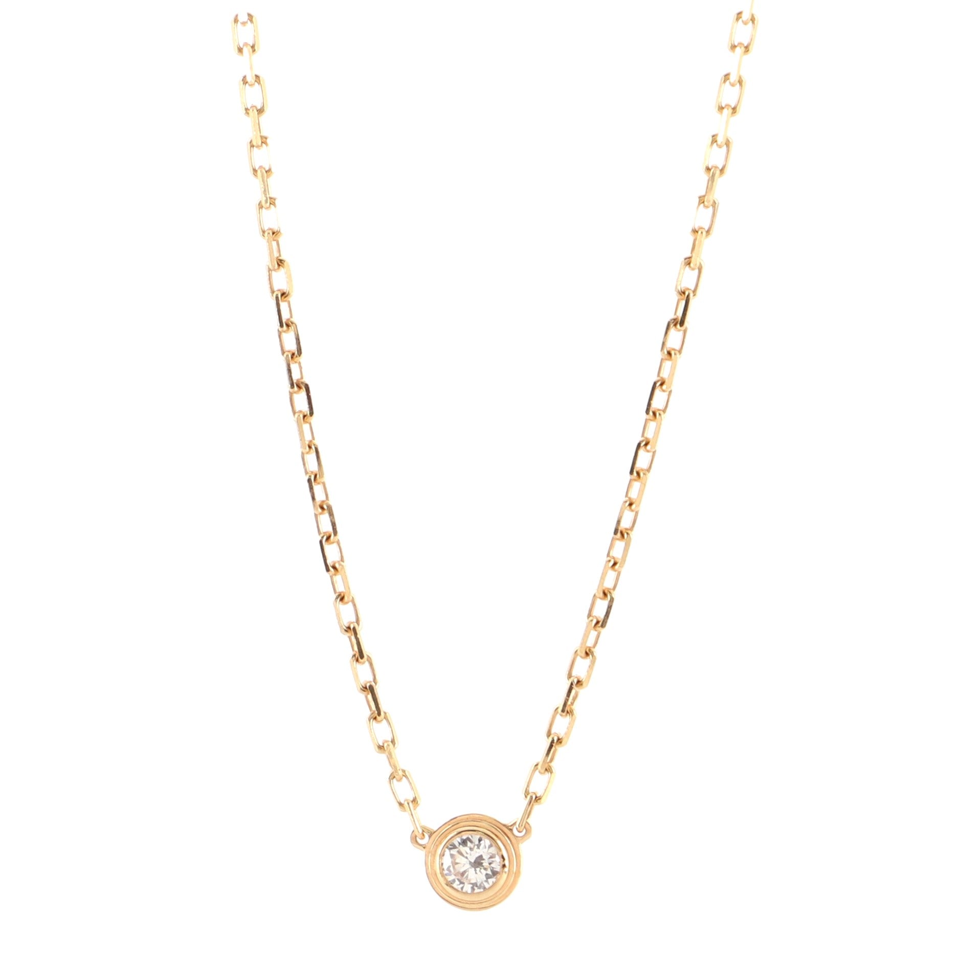 Diamants Legers Pendant Necklace 18K Rose Gold with Diamond Small