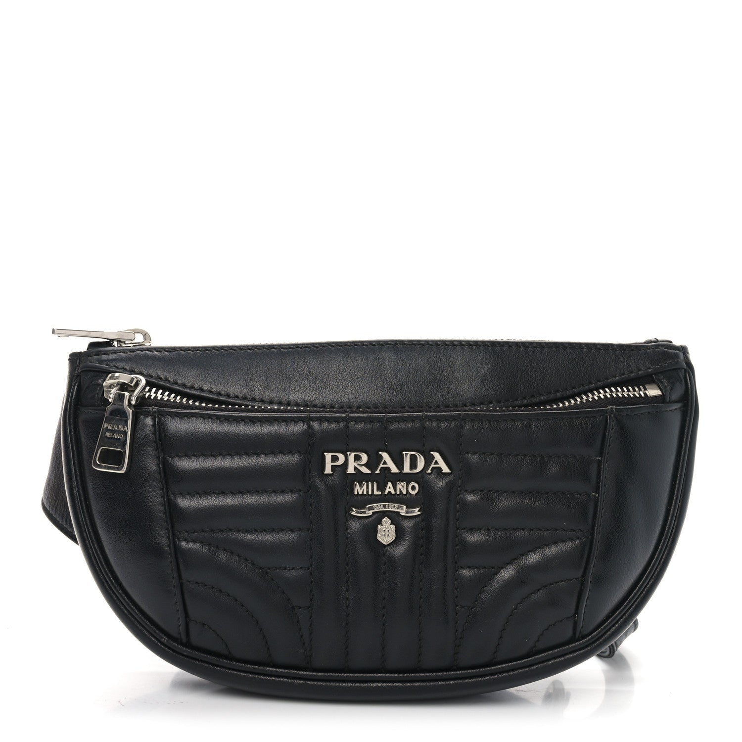Soft Calfskin Impunture Diagramme Belt Bag Black