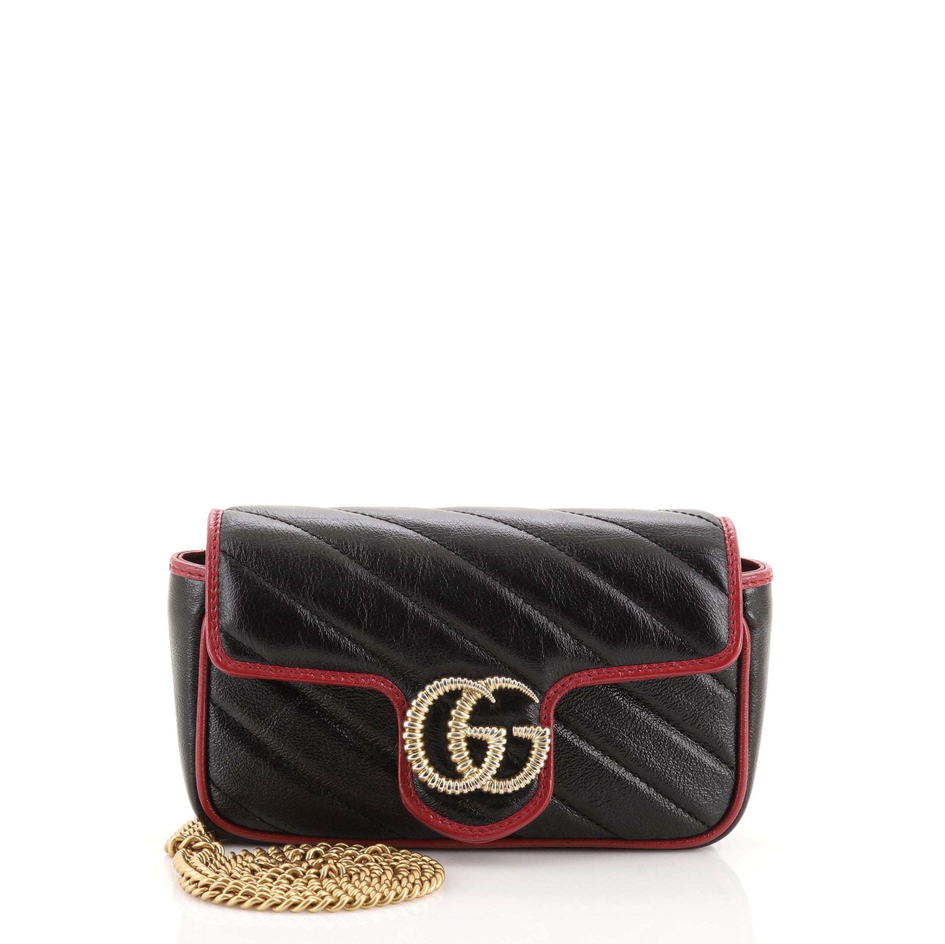 GG Marmont Flap Bag Diagonal Quilted Leather Super Mini