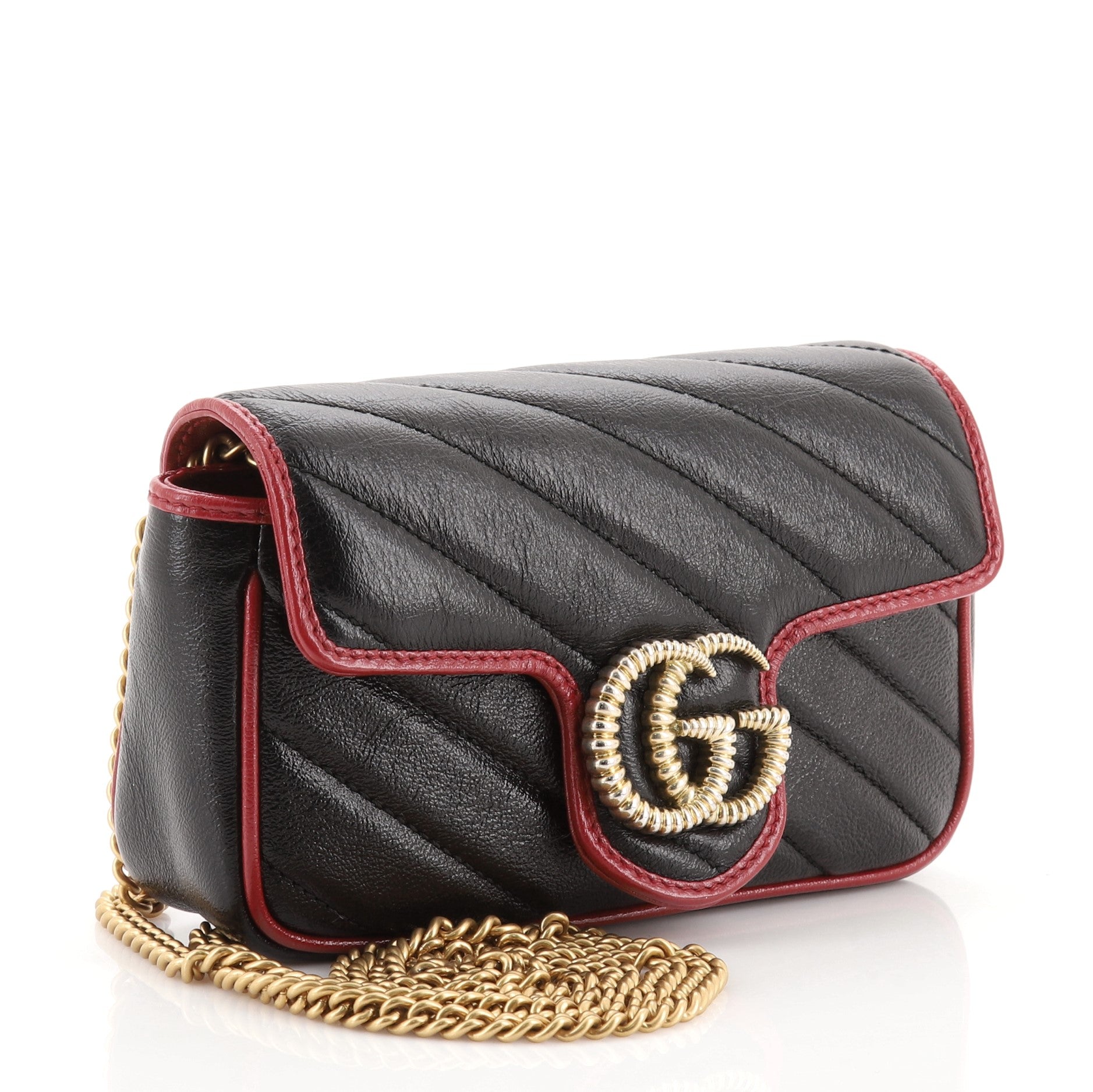 GG Marmont Flap Bag Diagonal Quilted Leather Super Mini