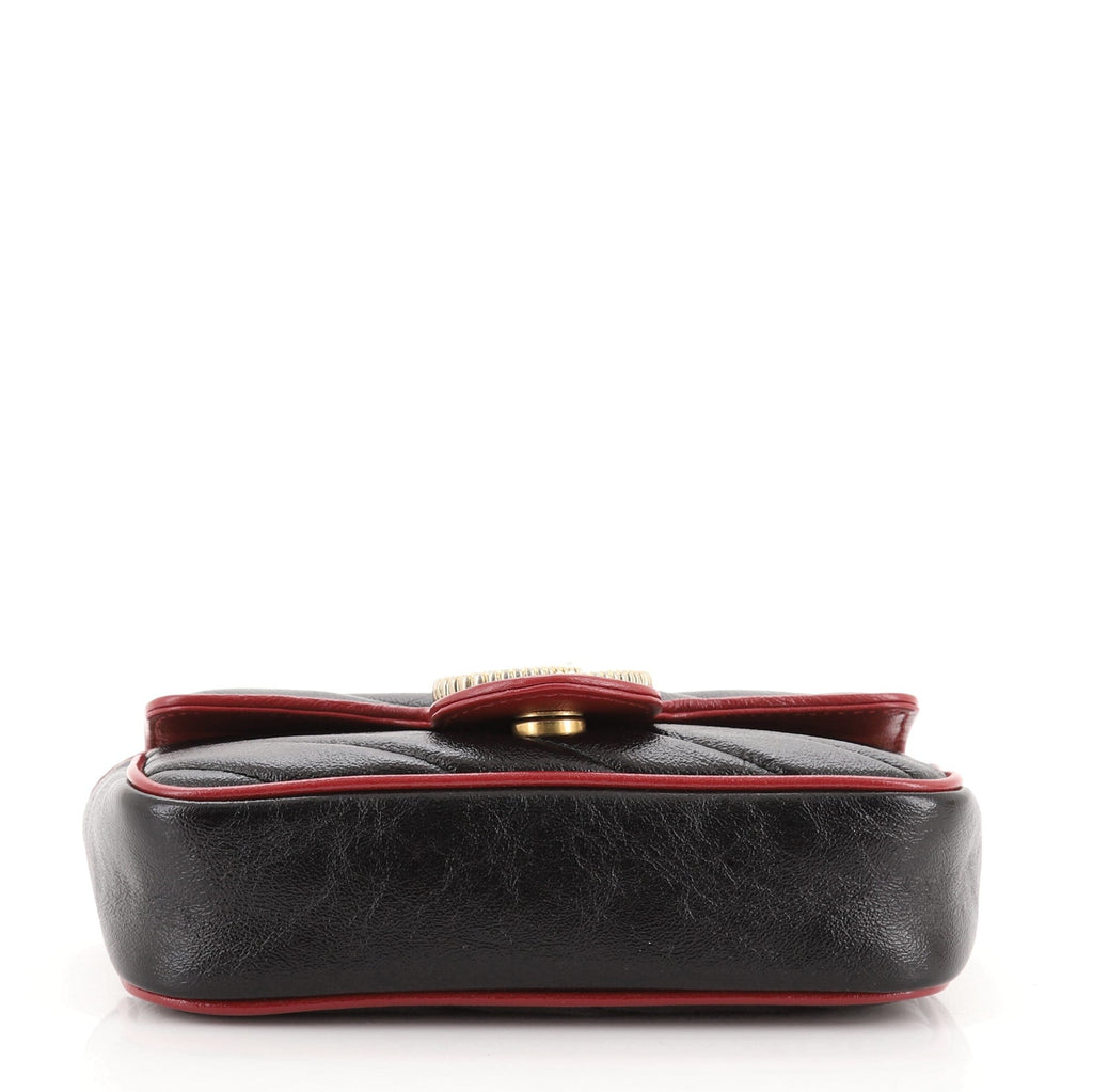 GG Marmont Flap Bag Diagonal Quilted Leather Super Mini