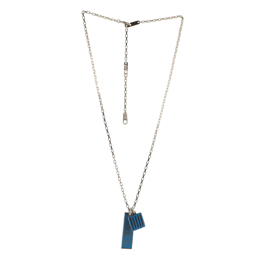 Collier Damier Colors Pendant Necklace Metal with Enamel