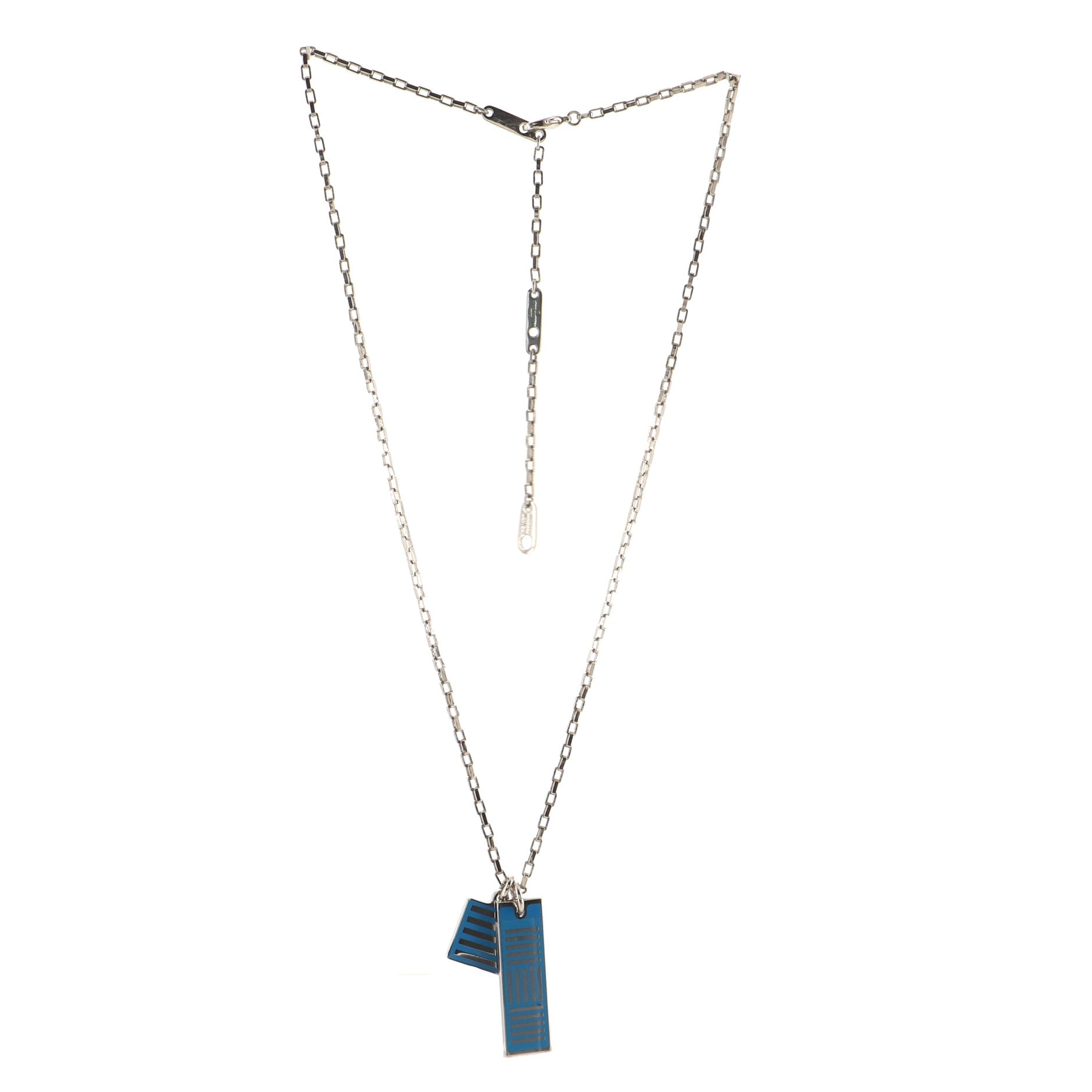 Collier Damier Colors Pendant Necklace Metal with Enamel