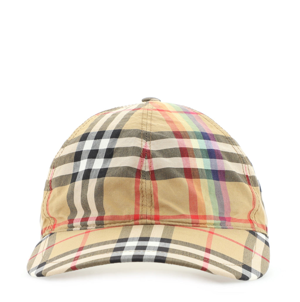 Baseball Cap Rainbow Vintage Check Canvas XS