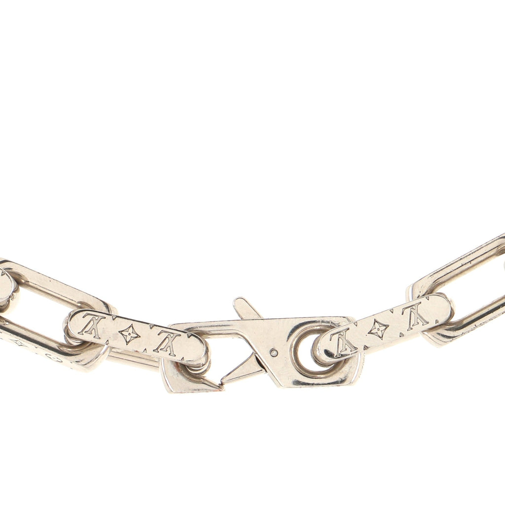 Monogram Chain Necklace Rainbow Metal