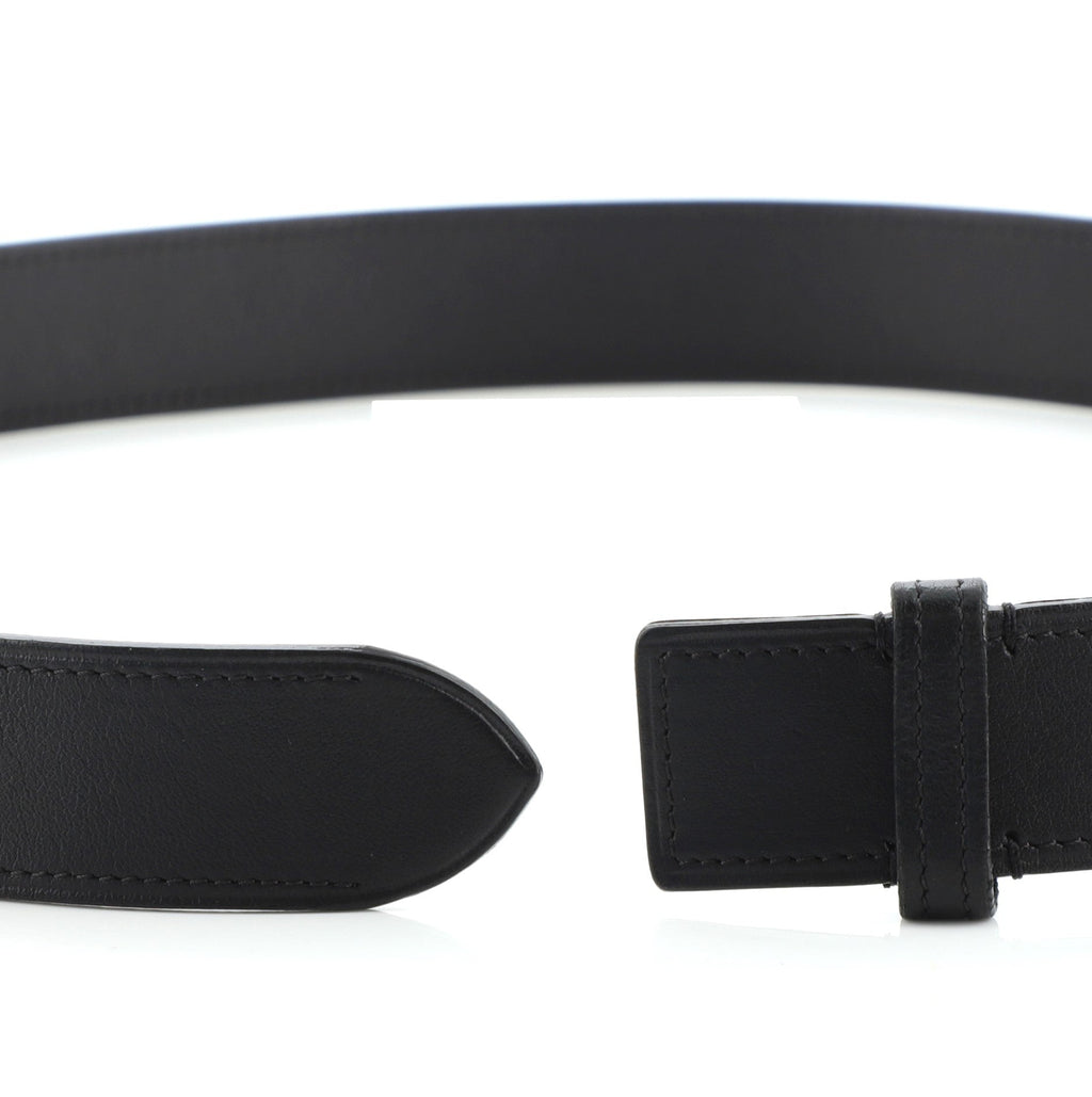Logo Belt Embossed Leather Medium 80