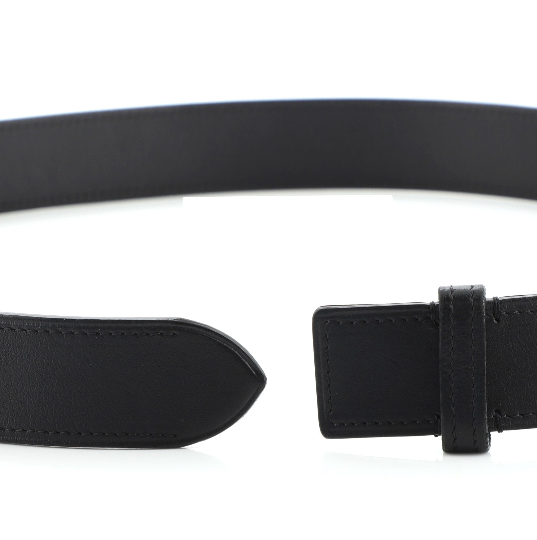 Logo Belt Embossed Leather Medium 80
