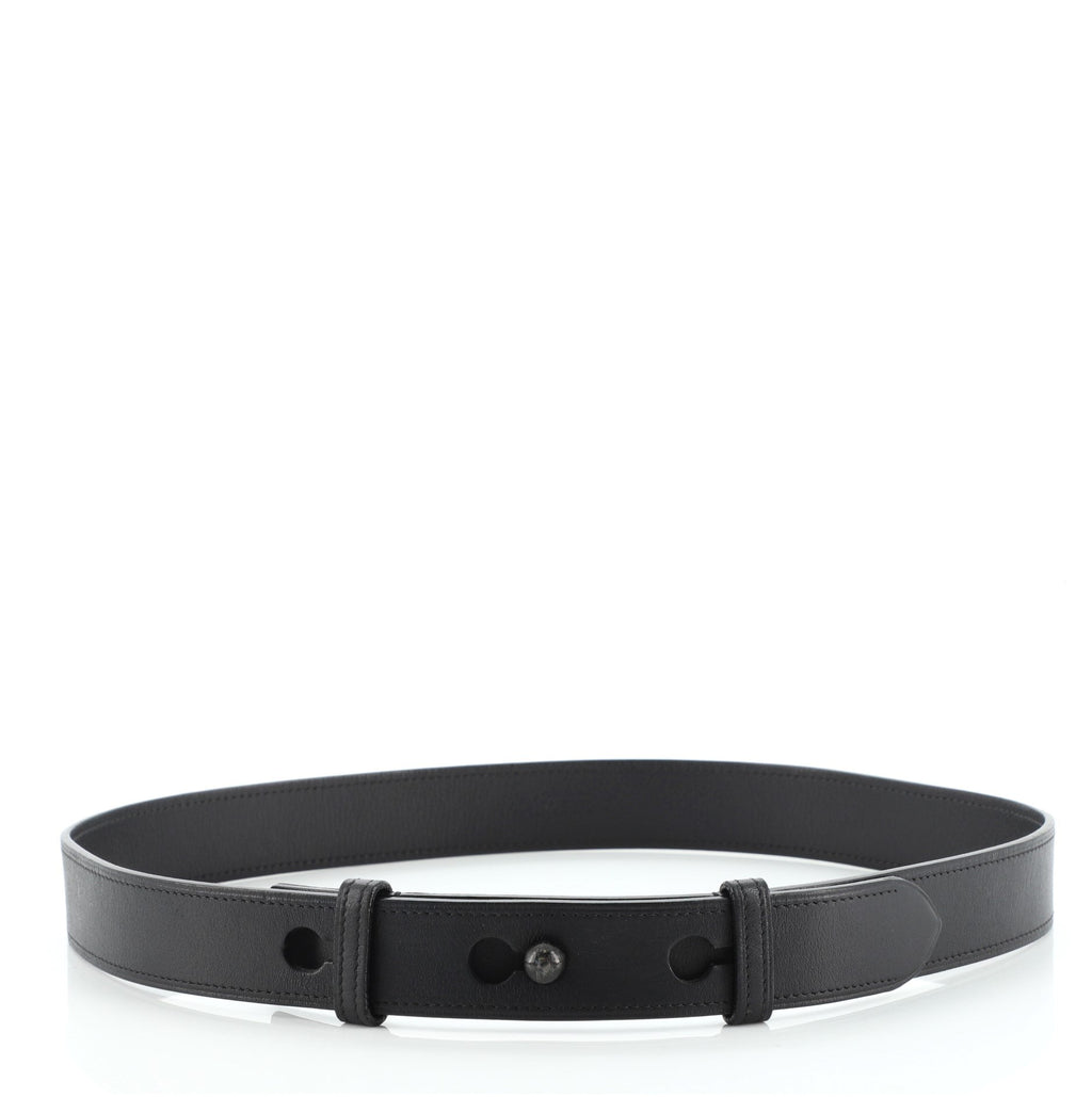 Logo Belt Embossed Leather Medium 80
